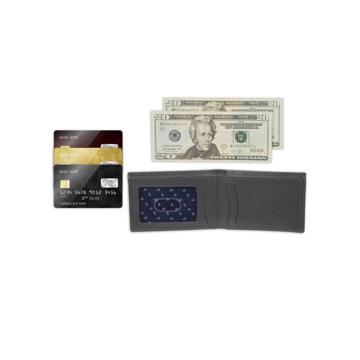 RFID Micro Slim Fold Wallet - color_graphite#color_graphite