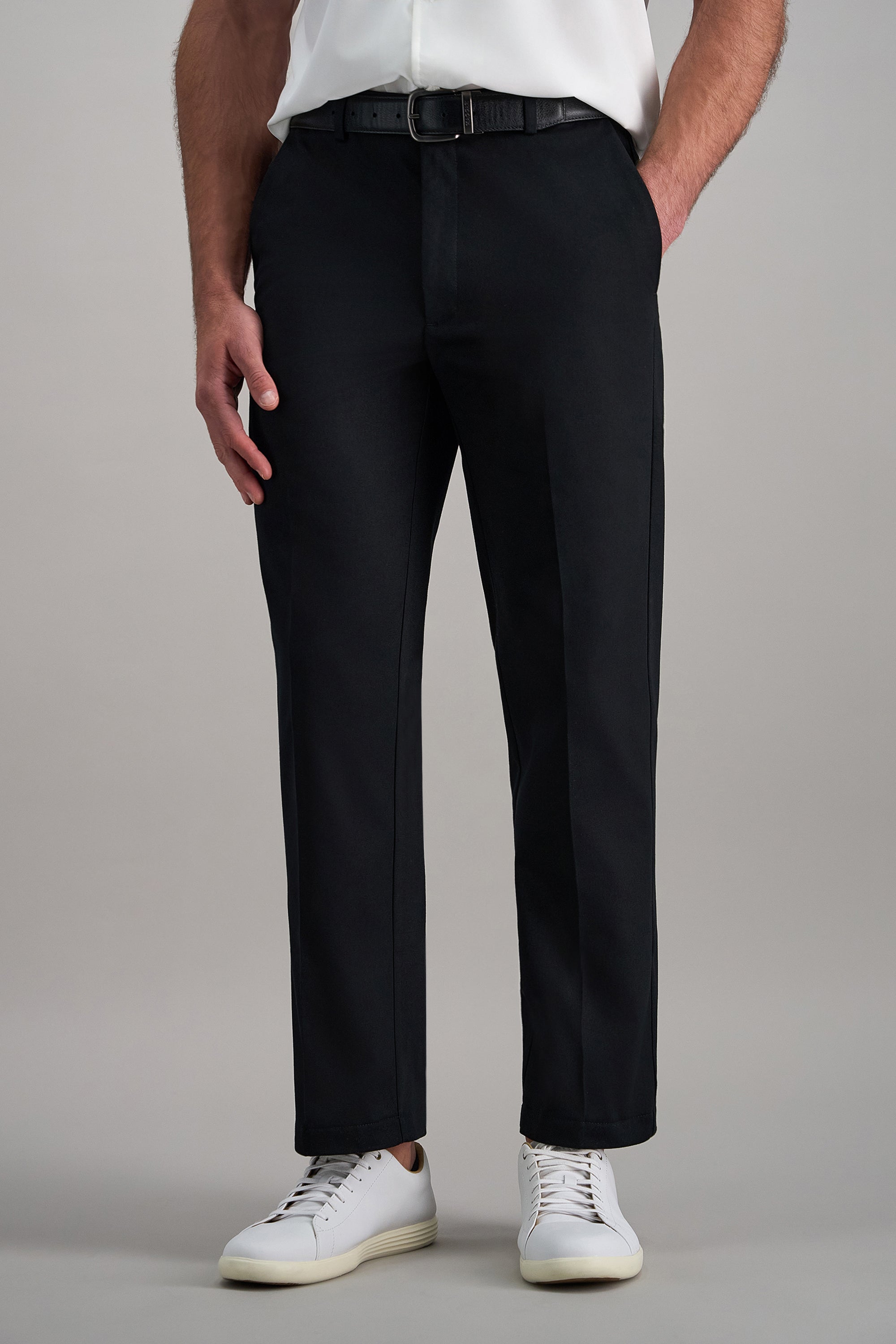 Haggar Work To Weekend Khaki Pants, Flat Front in Navy