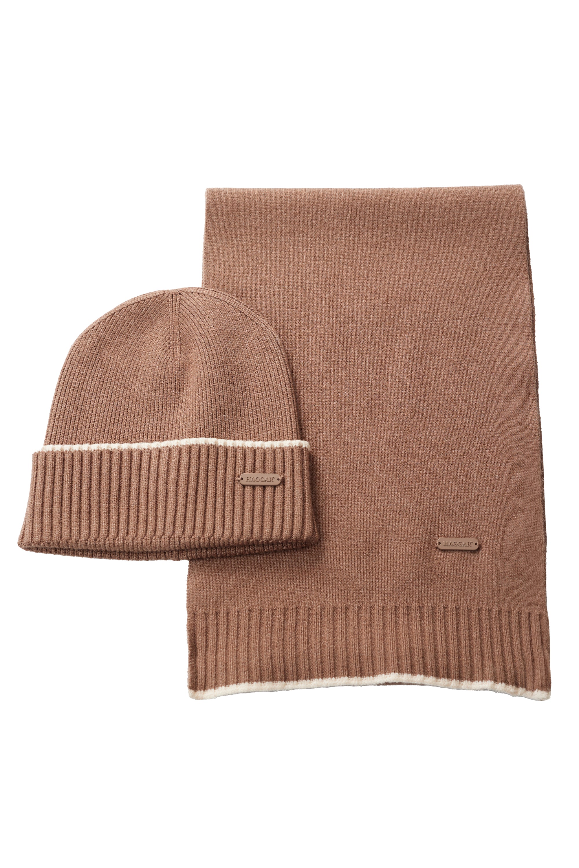 Wicking Beanie and Knit Scarf Set - Khaki