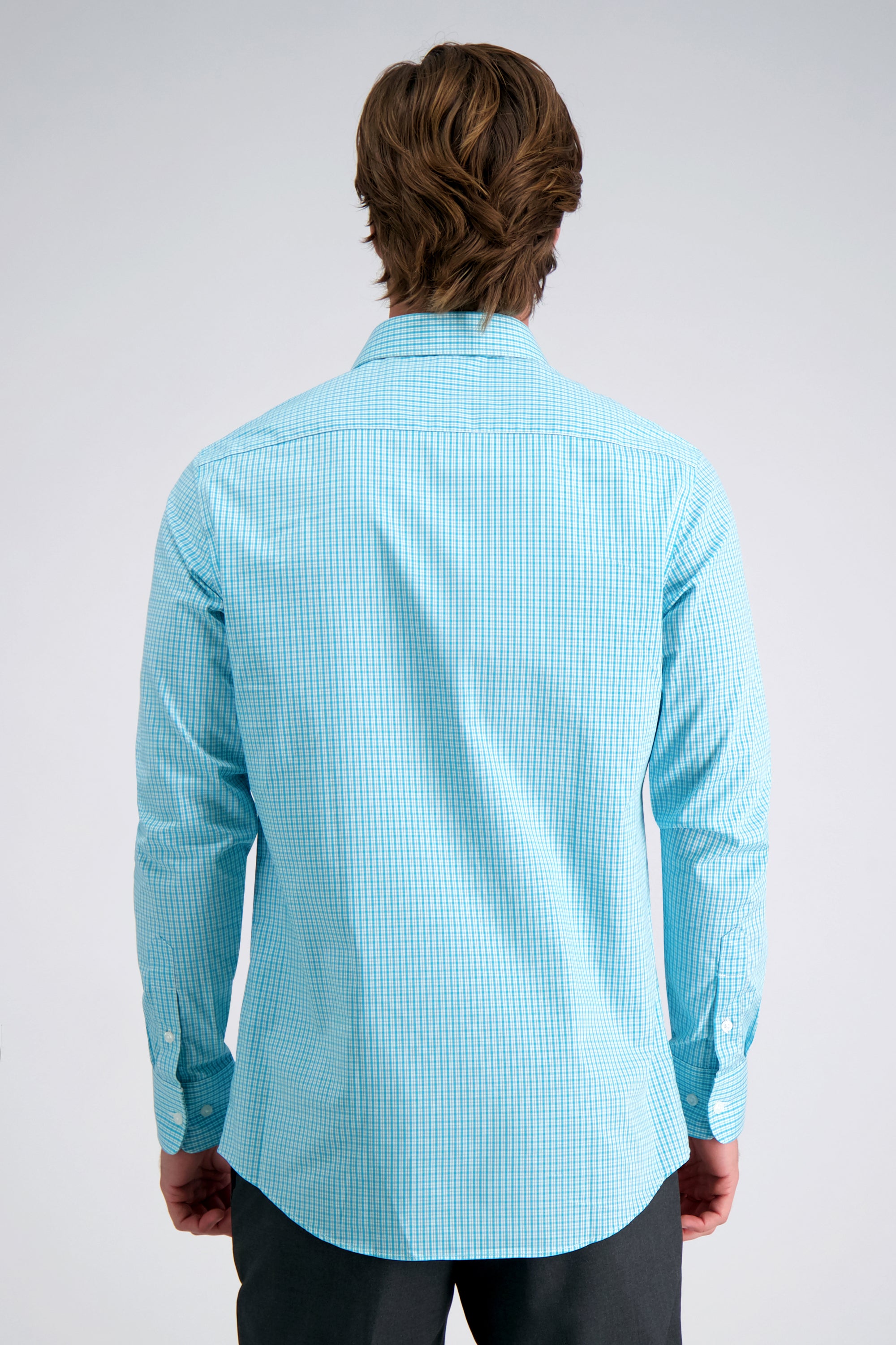 Aqua Plaid Premium Comfort Dress Shirt