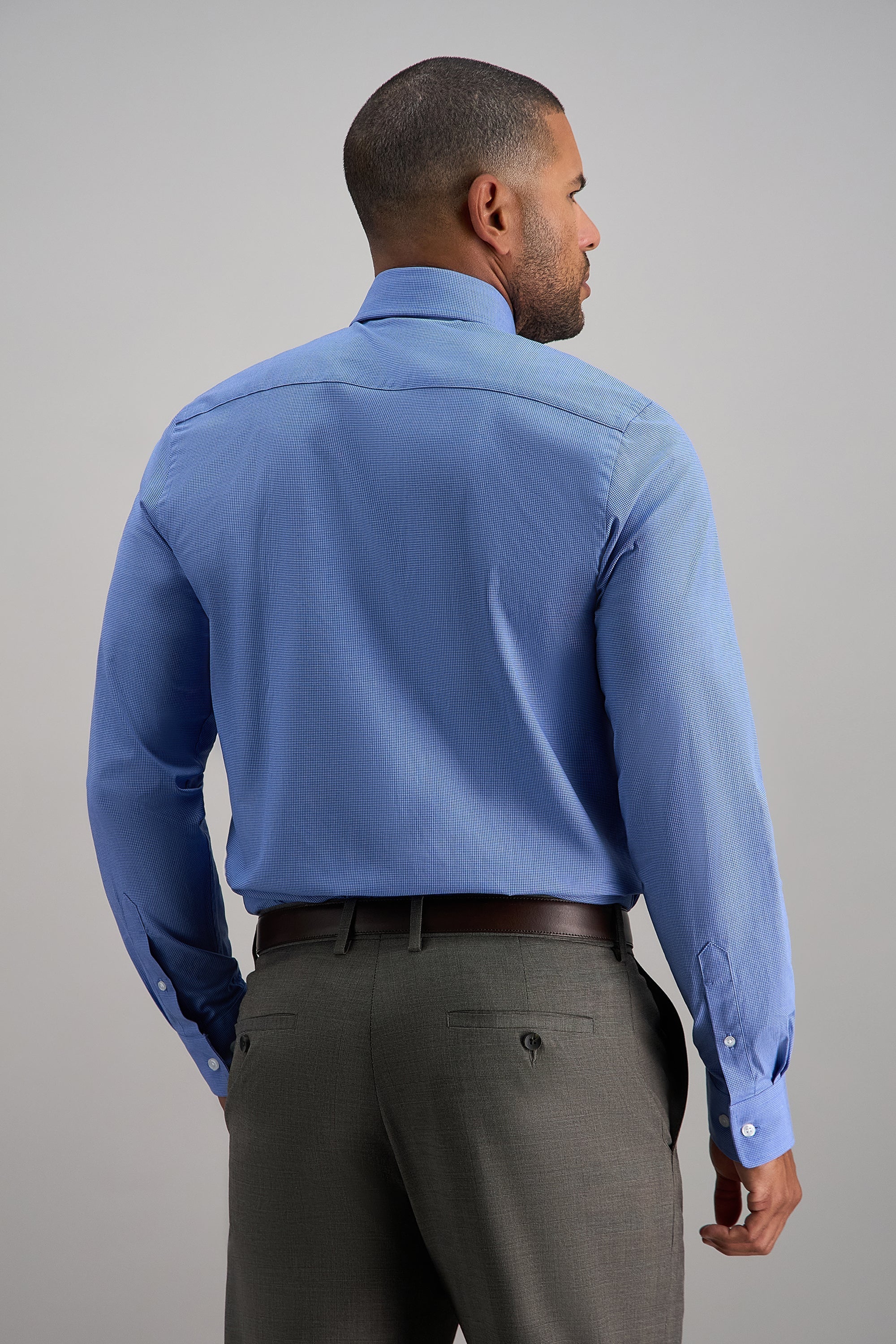 Premium Comfort Dress Shirt - Blue Dobby - Haggar.com