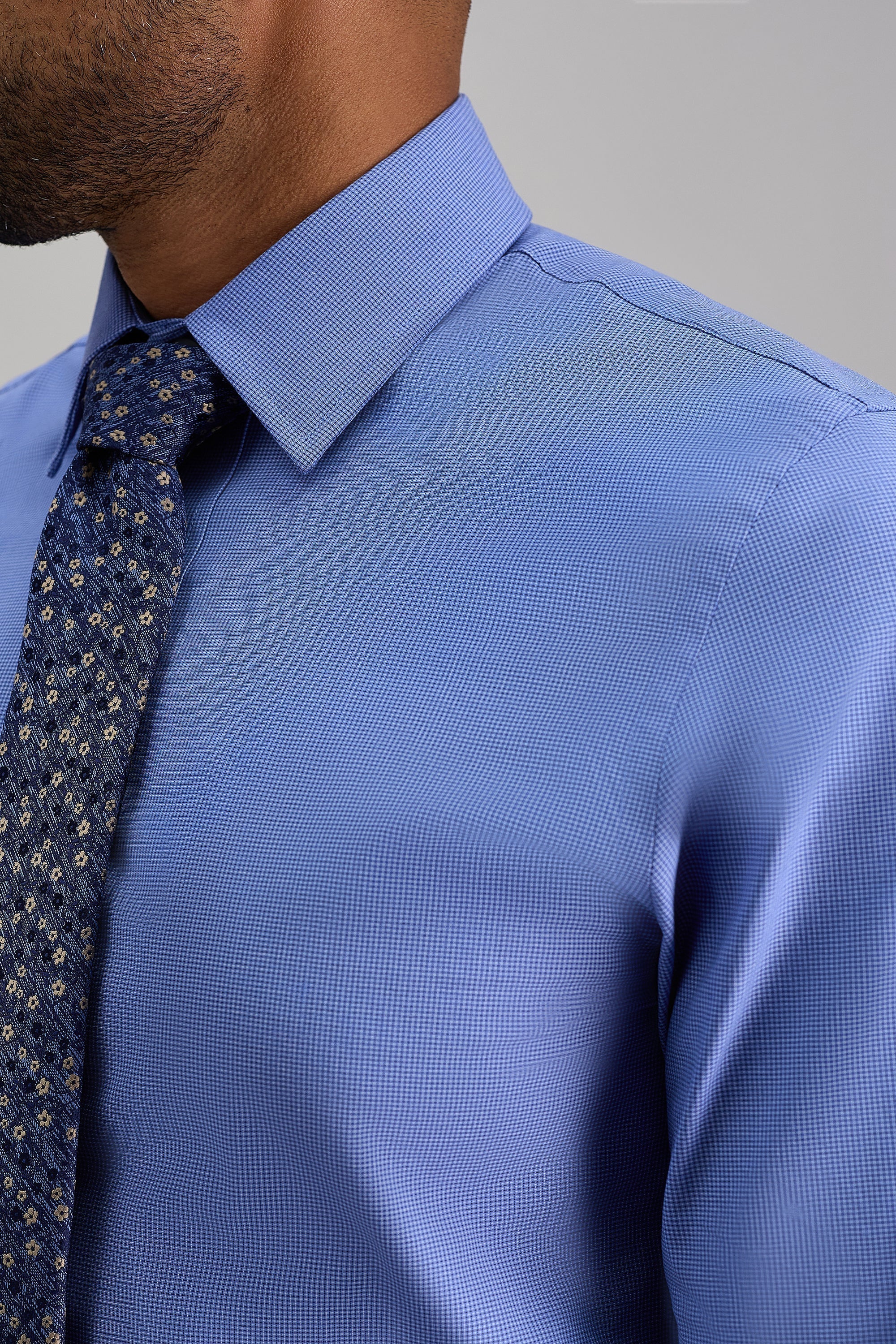 Premium Comfort Dress Shirt - Blue Dobby - Haggar.com