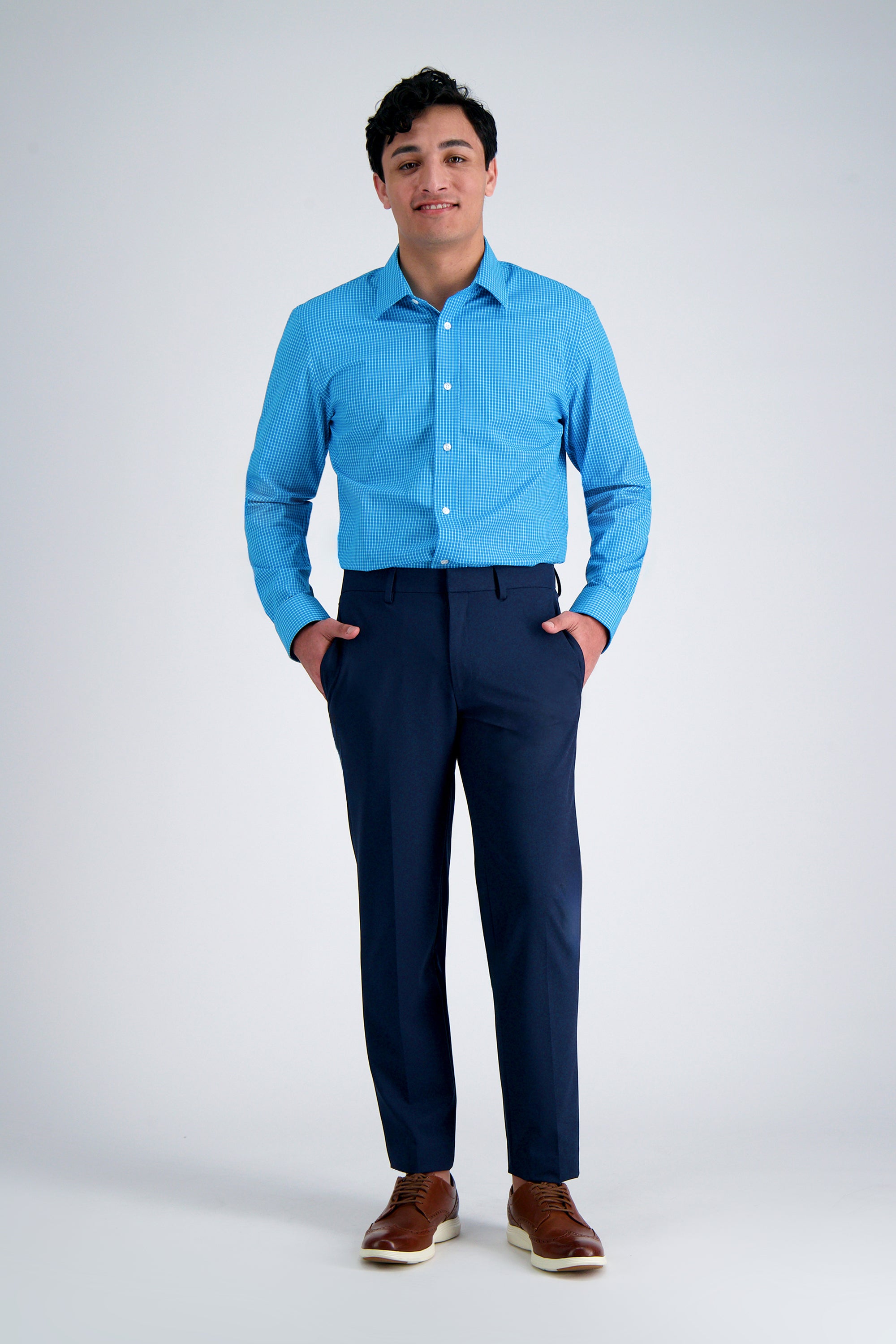 Premium Comfort Dress Shirt - Aqua, , hi-res