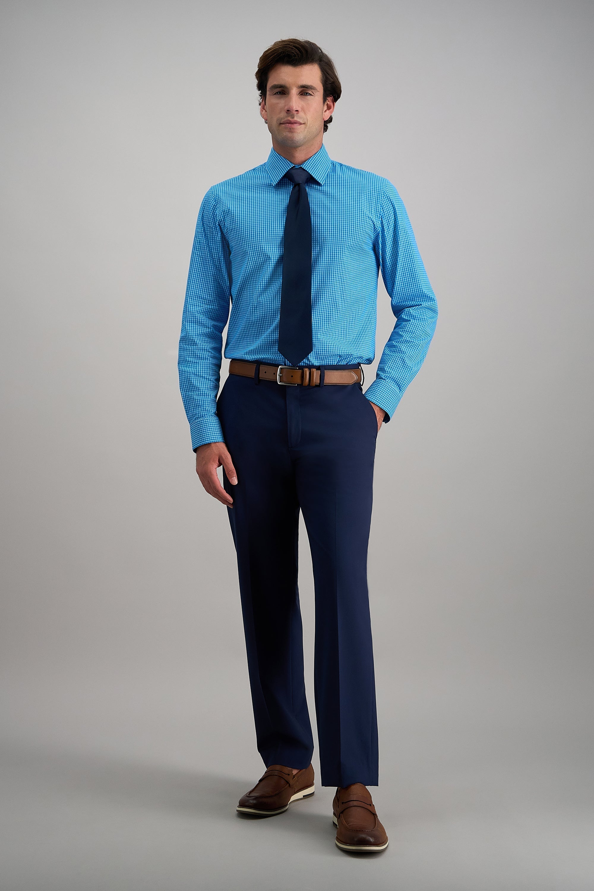 Premium Comfort Dress Shirt - Aqua - Haggar.com