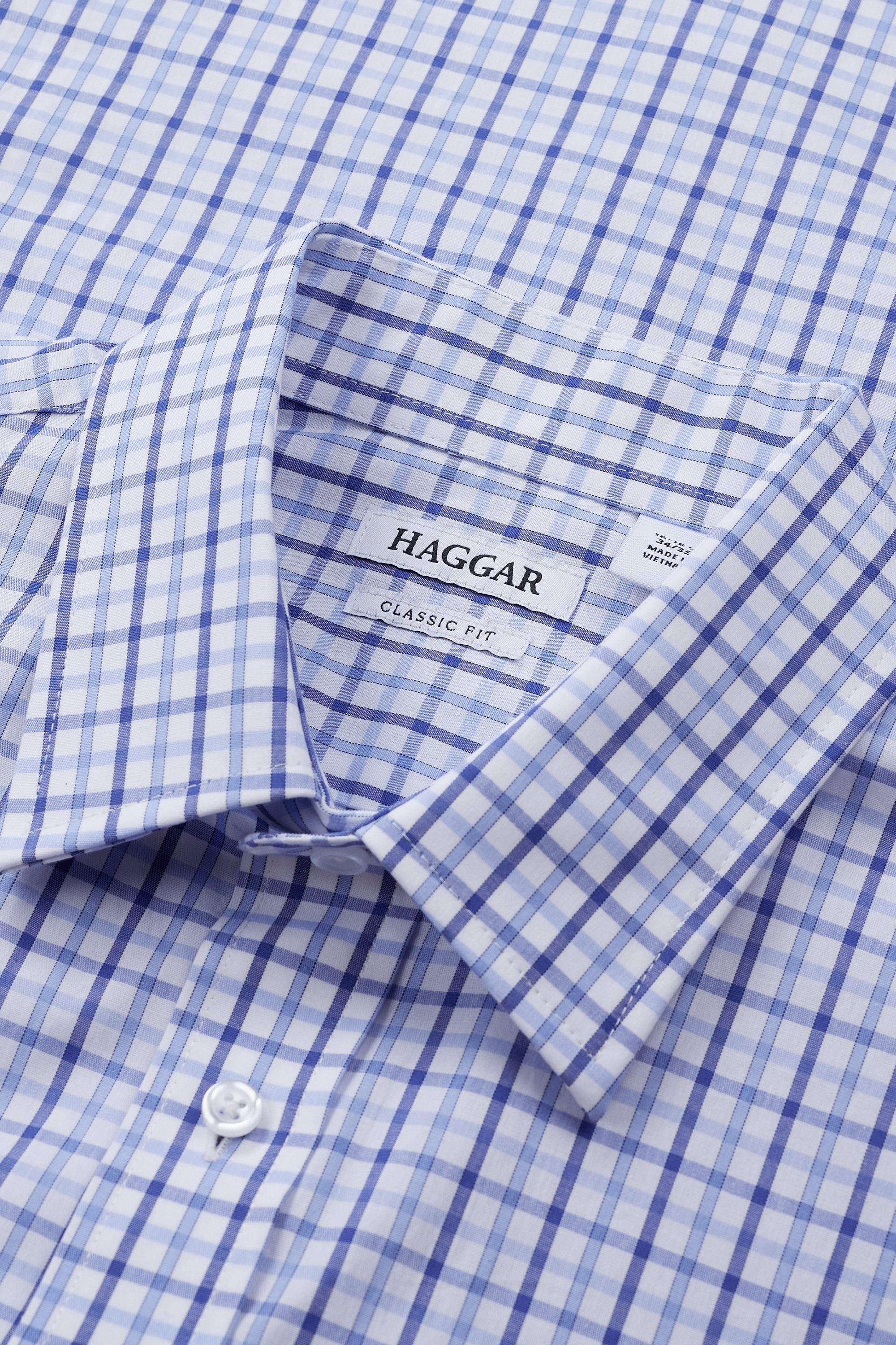Premium Comfort Dress Shirt - Tonal Blue Check, , hi-res