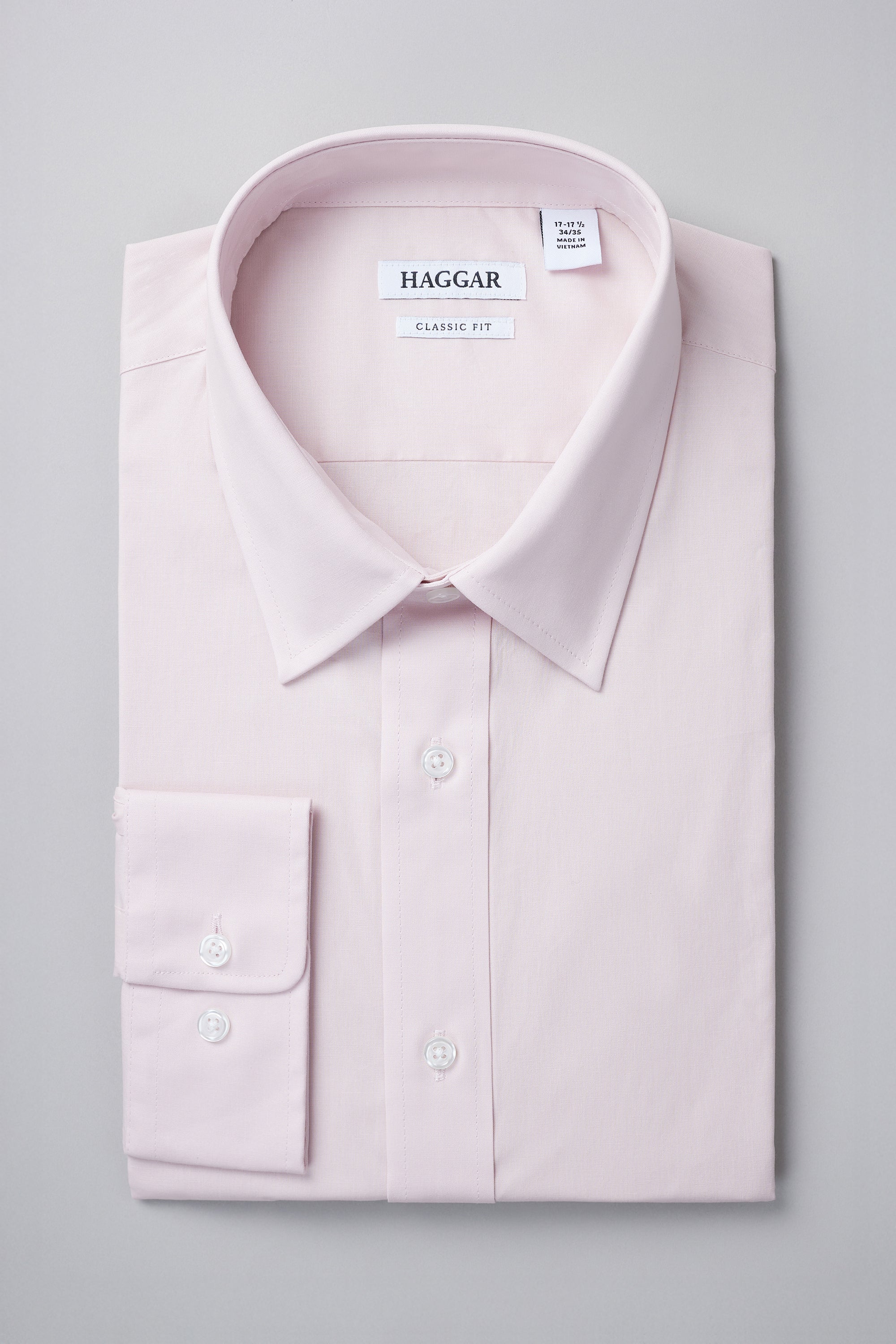 pale pink mens dress shirt Ash & Erie Pink Wrinkle Resistant Dress Shirt for Short Men Pink / 15 / Slim