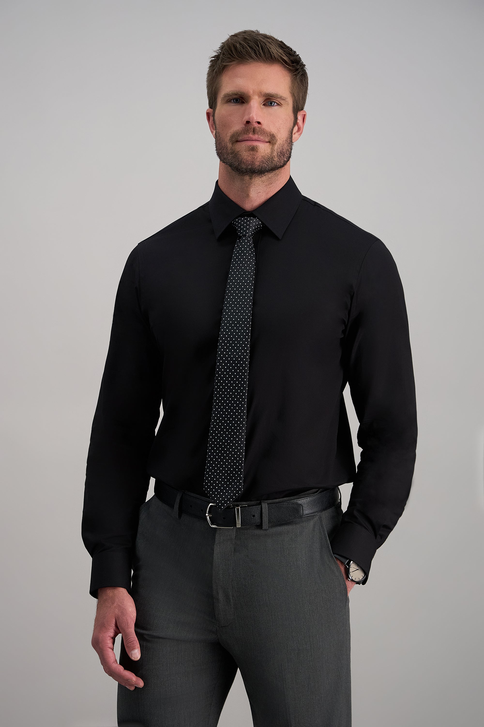 Premium Comfort Dress Shirt - Black - Haggar.com