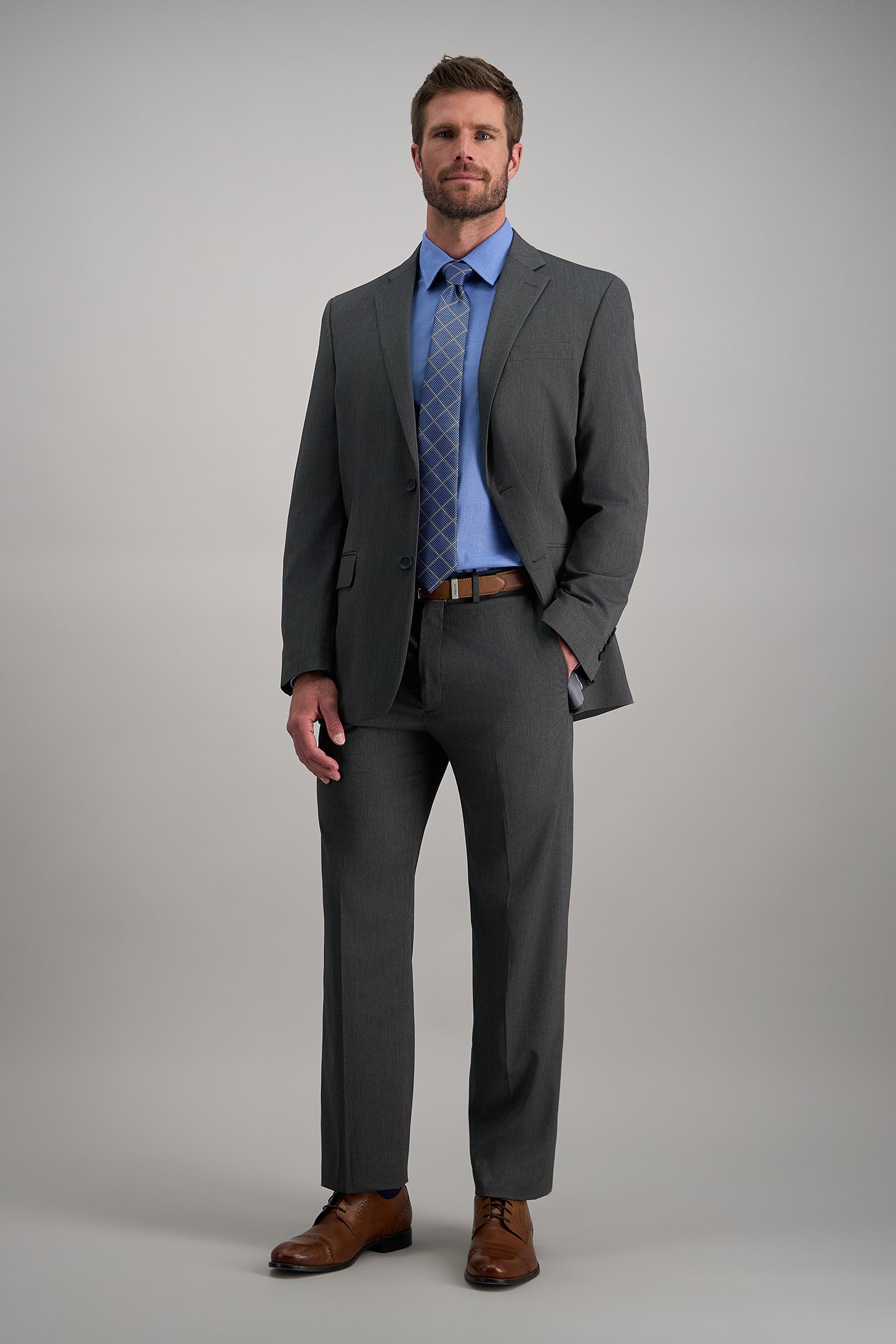 Premium Comfort Dress Shirt - Blue Dobby