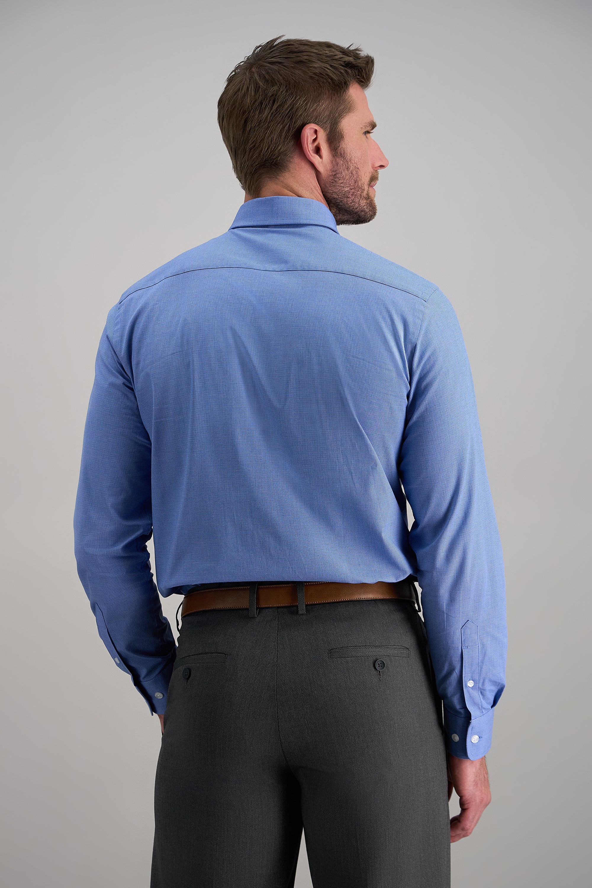 Premium Comfort Dress Shirt - Blue Dobby