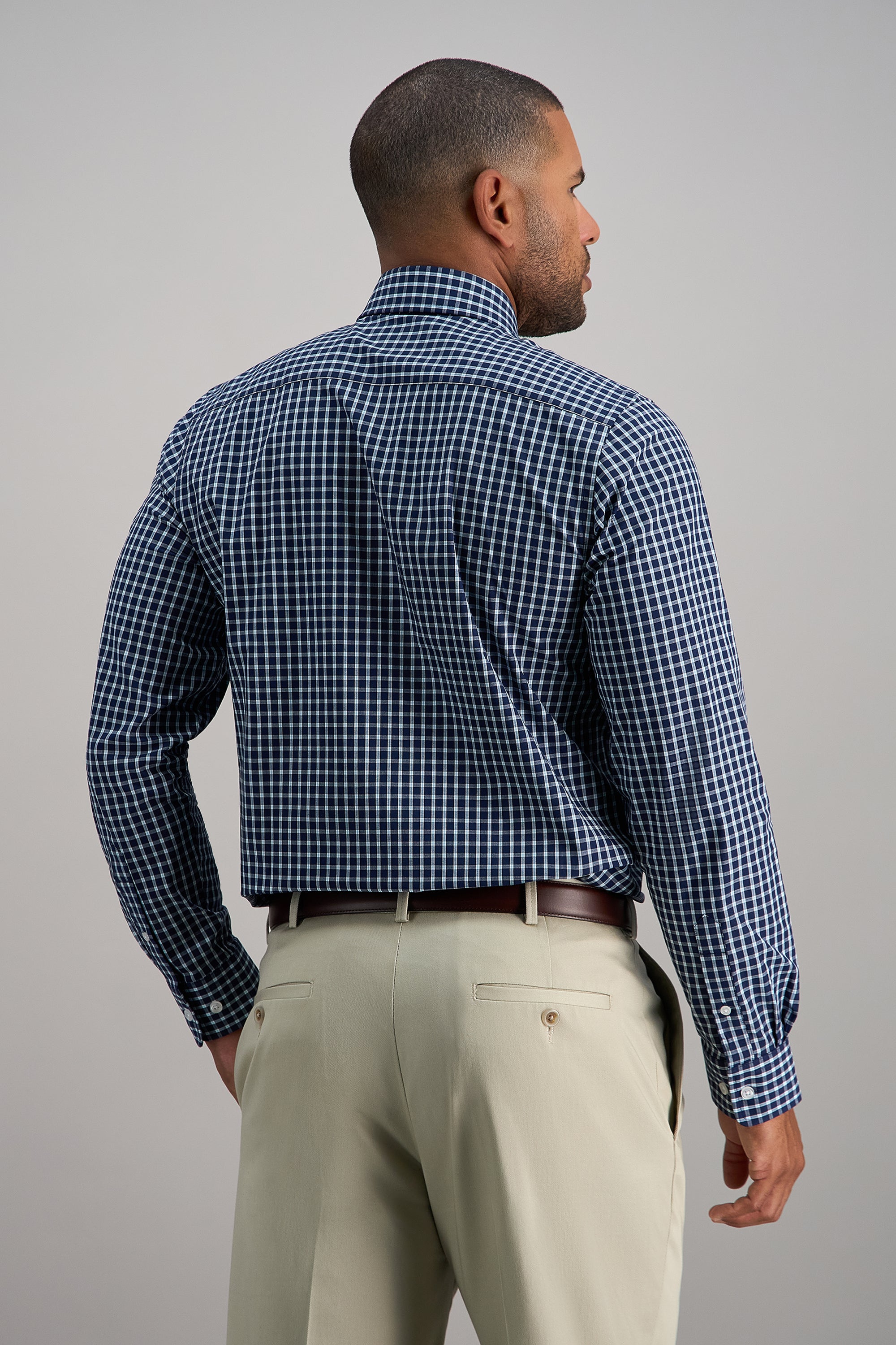 Premium Comfort Dress Shirt - Navy Check