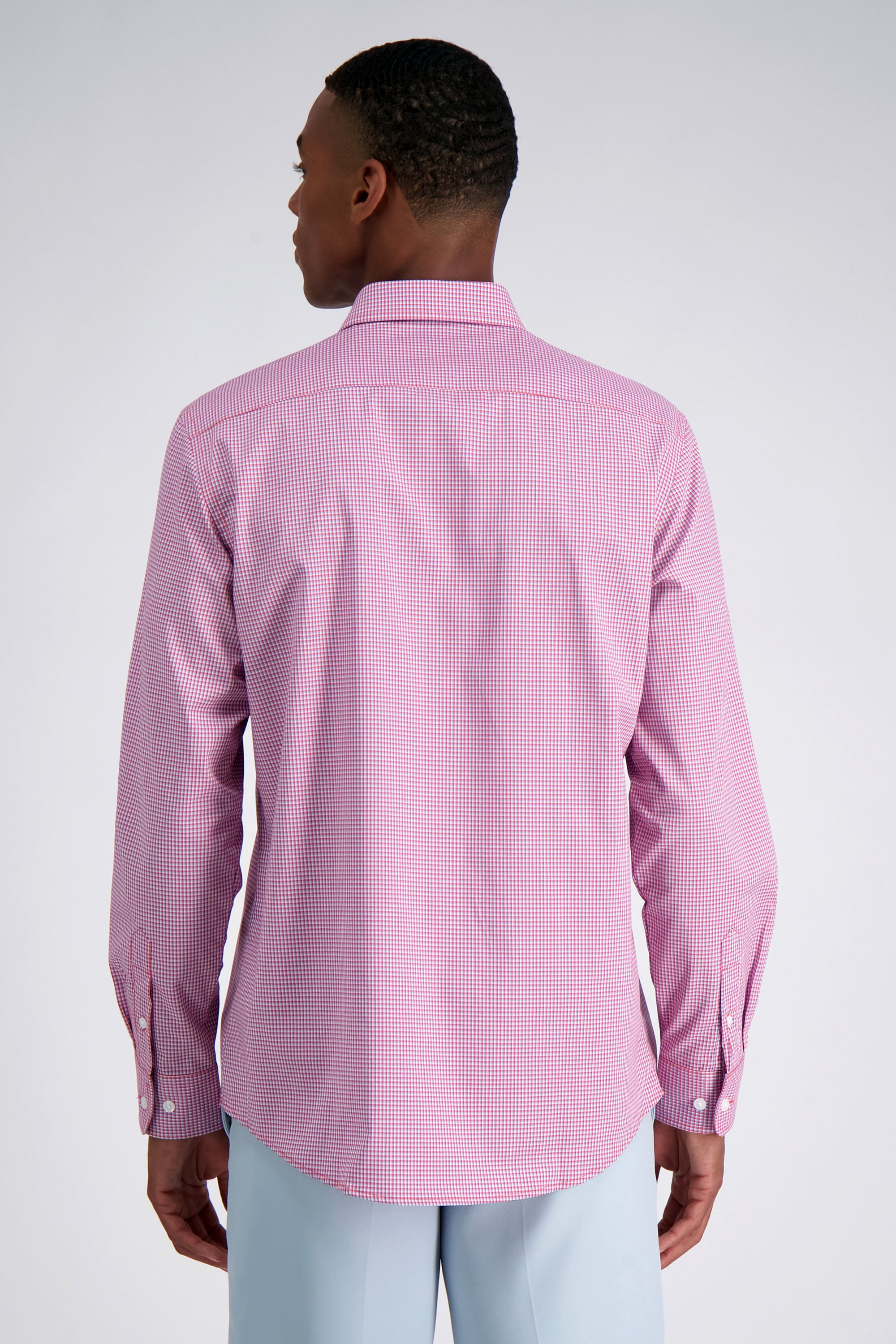 Premium Comfort Performance Cotton Dress Shirt - Red Check, , hi-res