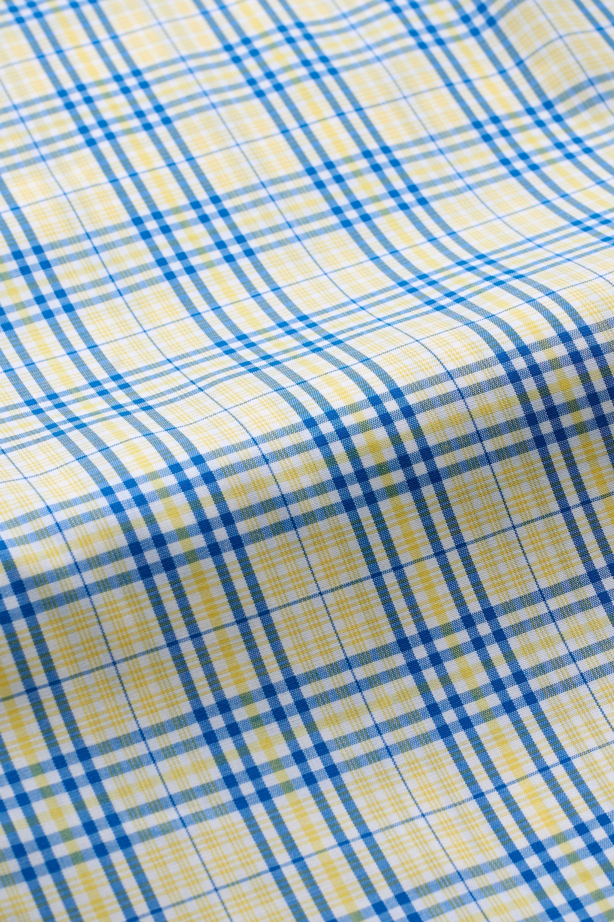 Premium Comfort Performance Cotton Dress Shirt - White and Yellow Plaid, , hi-res