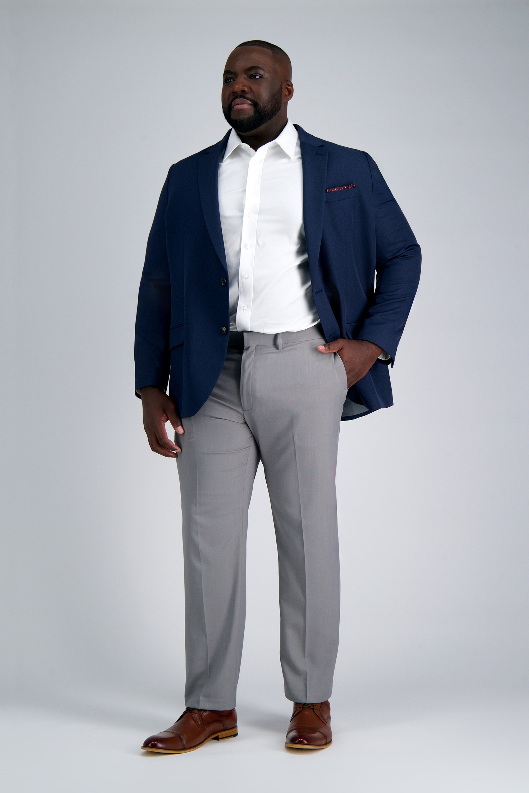 Premium Comfort Tall Dress Shirt - White, , hi-res