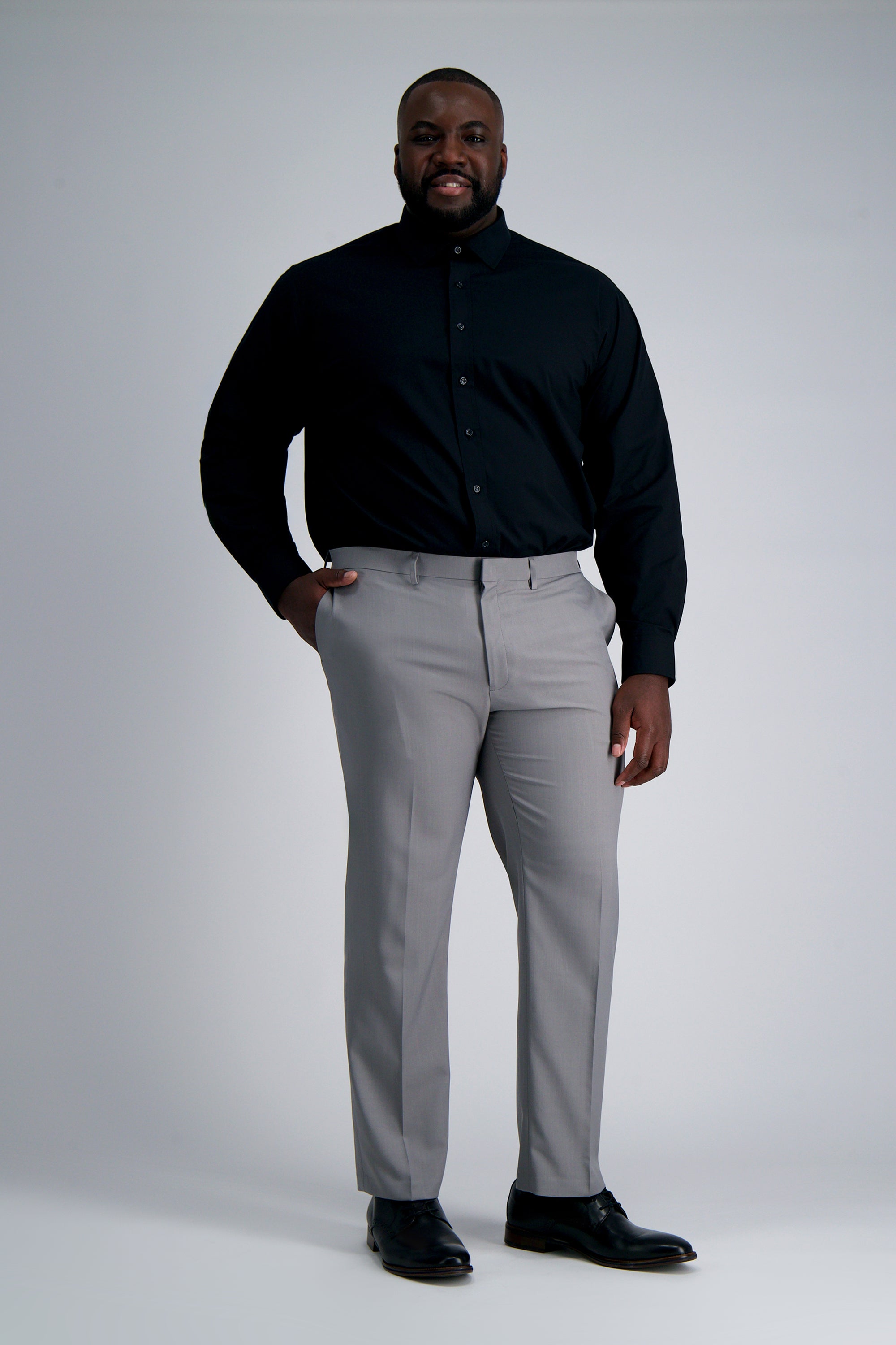 Premium Comfort Tall Dress Shirt - Black, , hi-res