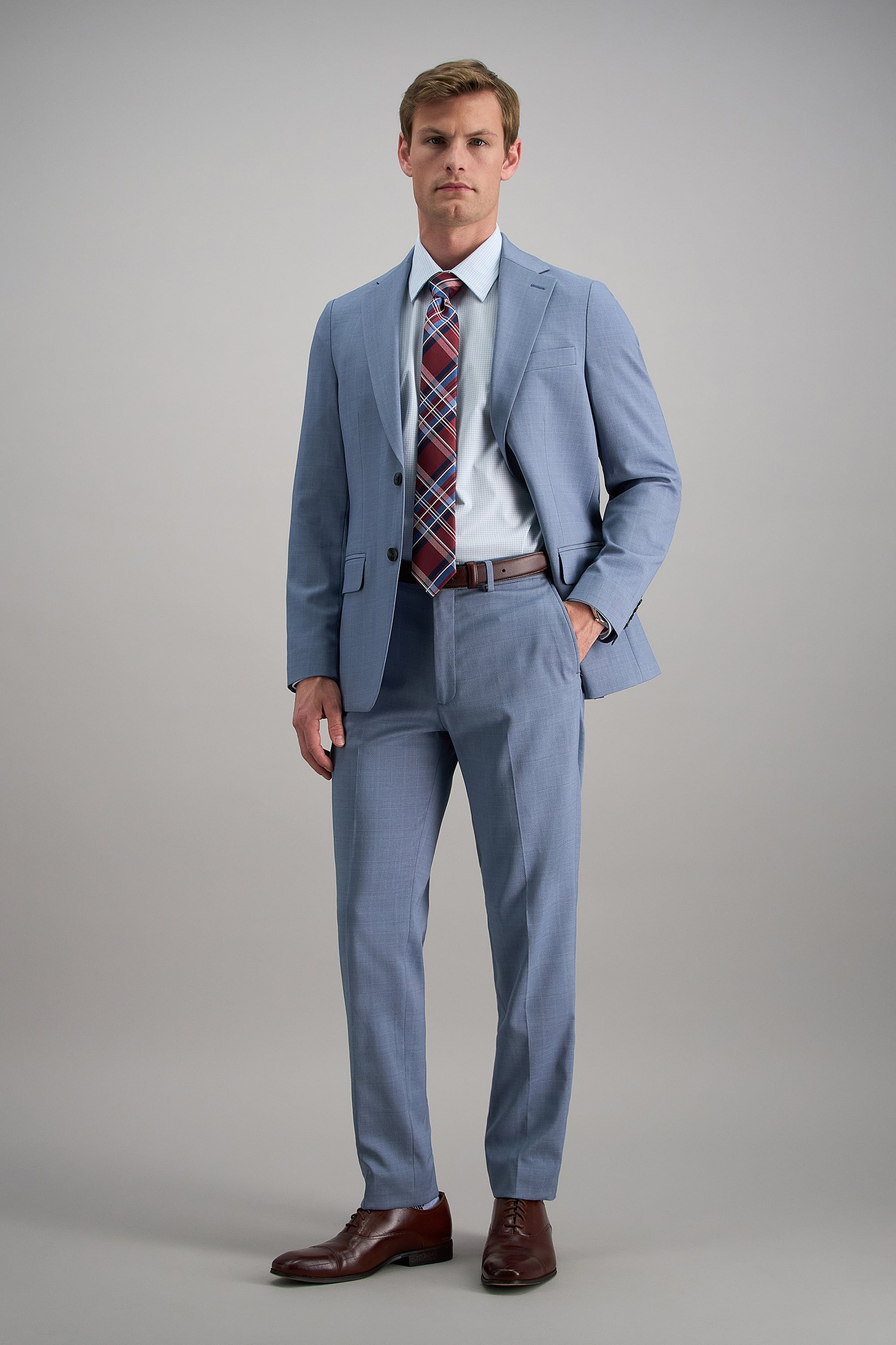 Smart Wash® Dress Shirt - Blue Graph Check - Haggar.com
