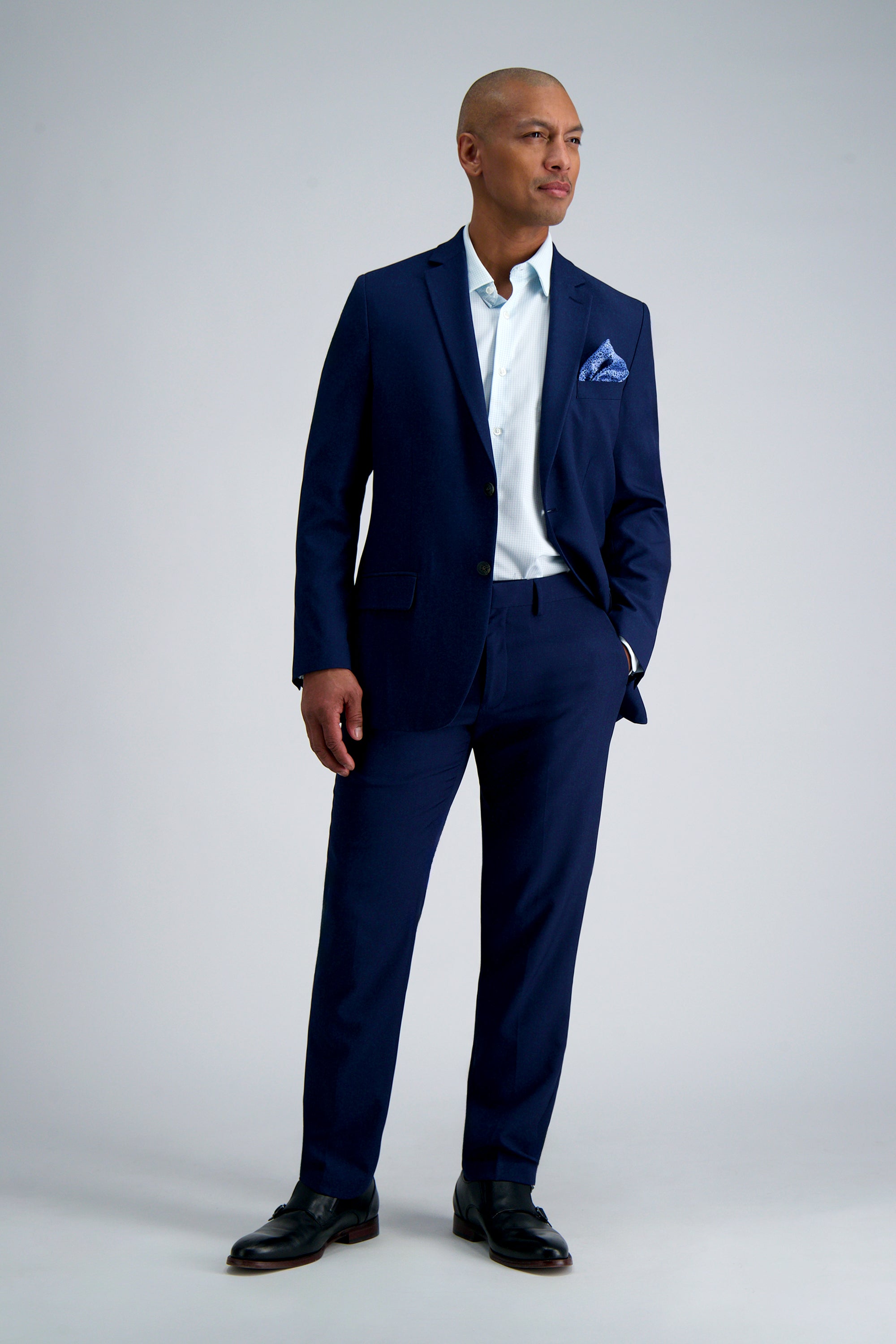 Smart Wash® Dress Shirt - Blue Graph Check, , hi-res