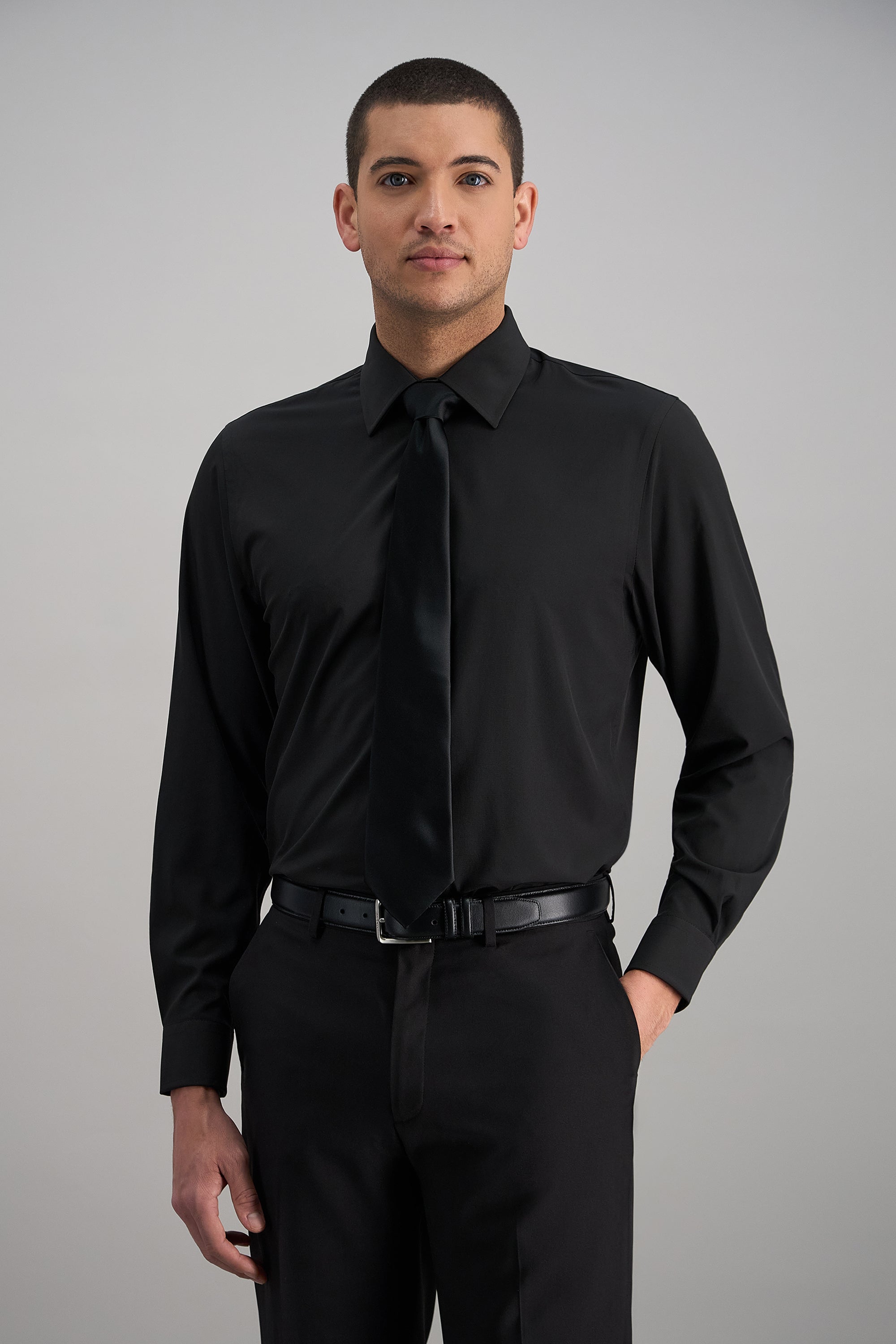 Smart Wash® Dress Shirt - Black
