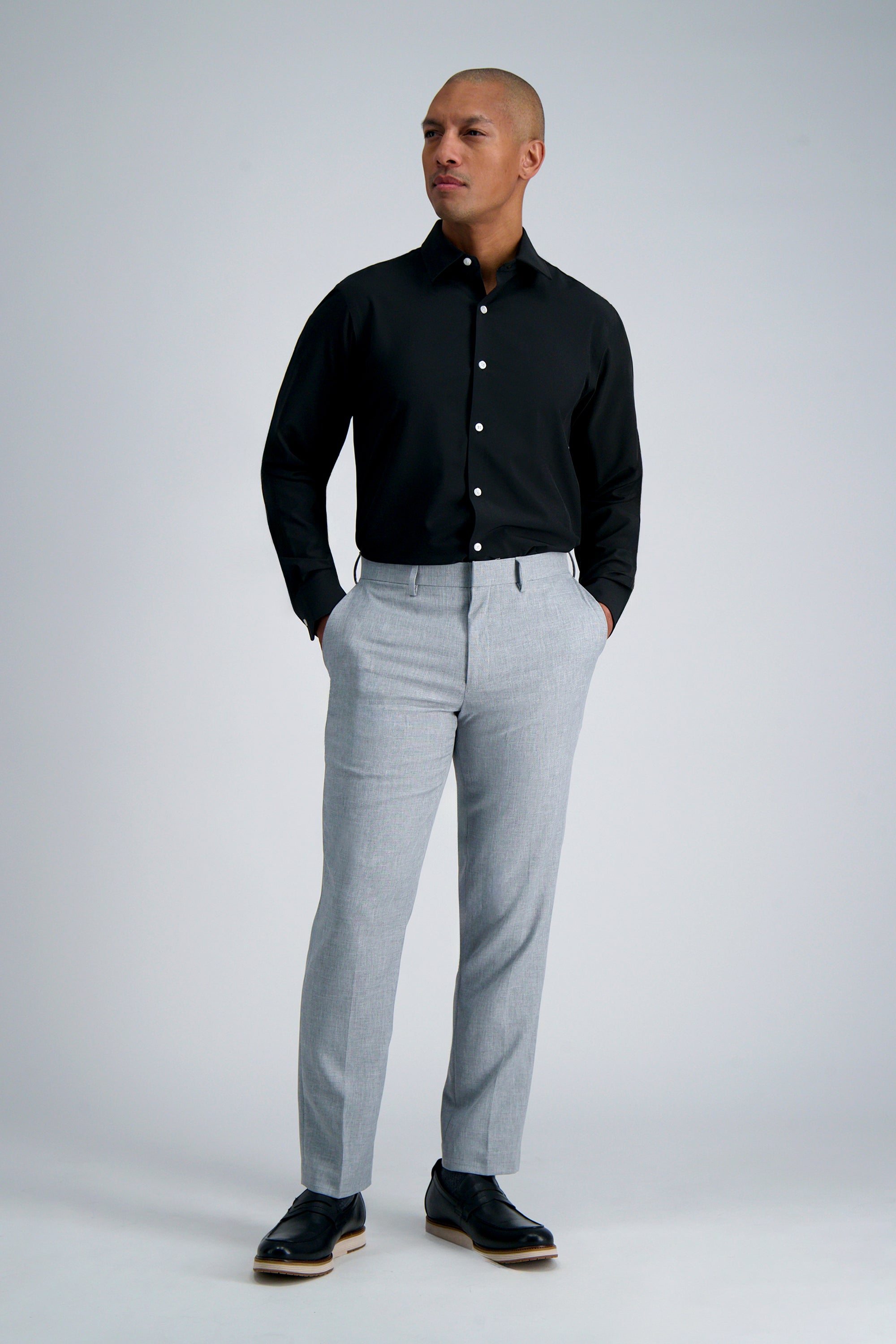 Smart Wash® Dress Shirt - Black, , hi-res