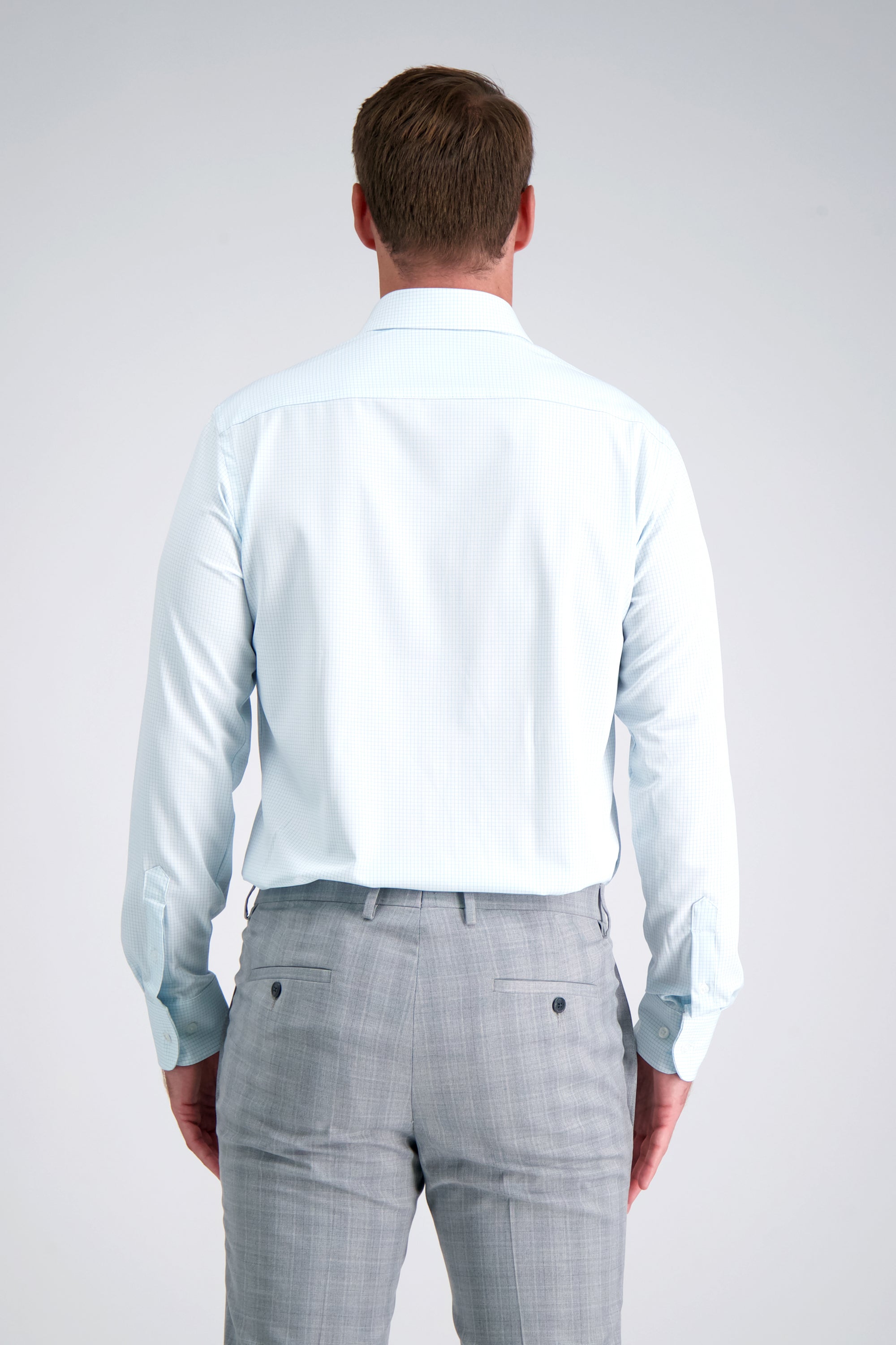 Smart Wash™ Dress Shirt - Light Blue Check, , hi-res#color_sky