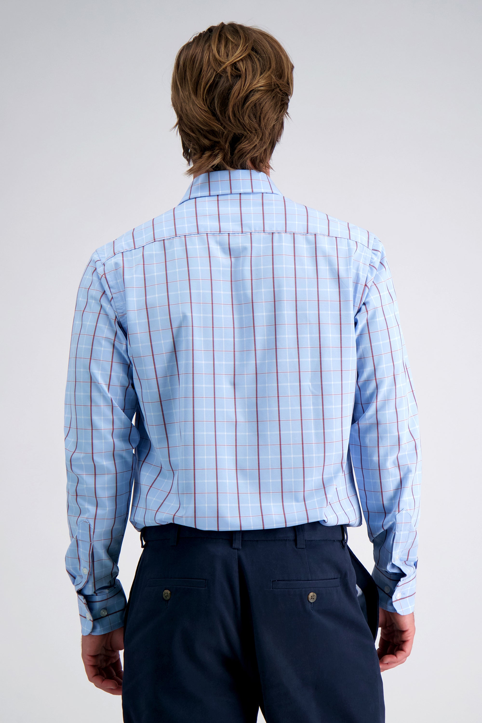 Smart Wash™ Dress Shirt - Light Blue Check, , hi-res
