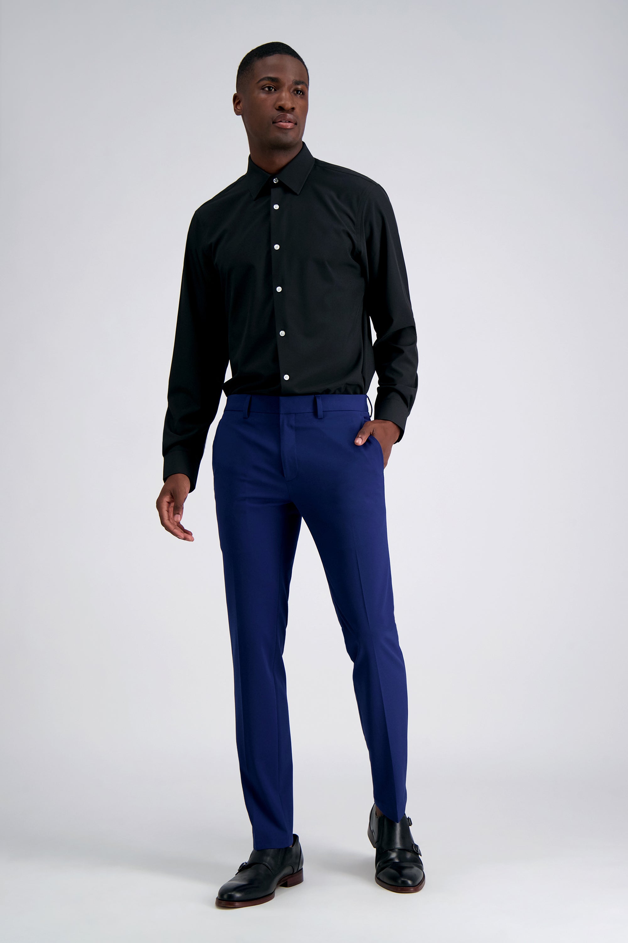 Performance Stretch Dress Shirt - Black, , hi-res