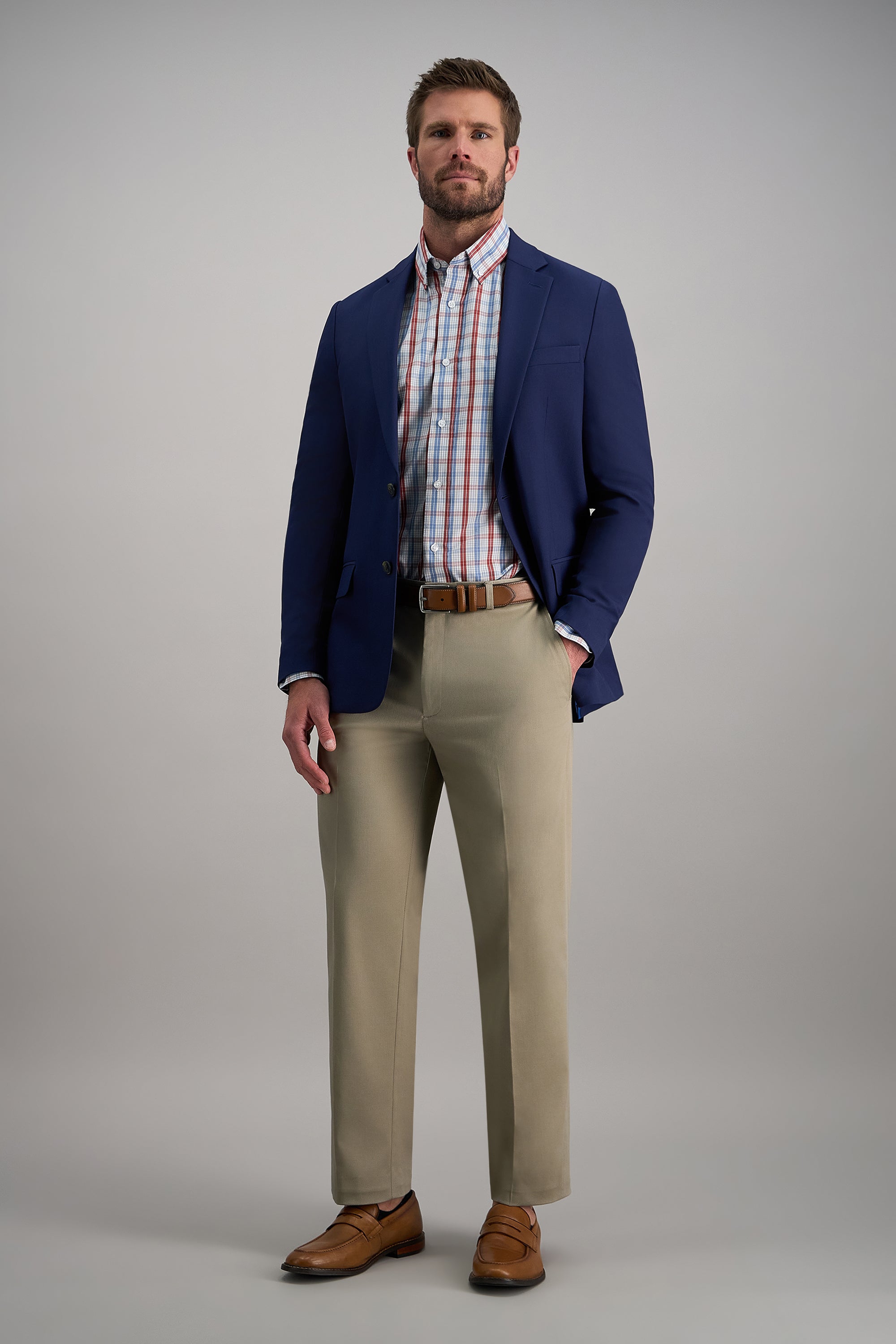 Wrinkle Free Performance Khaki Pant - Haggar.com