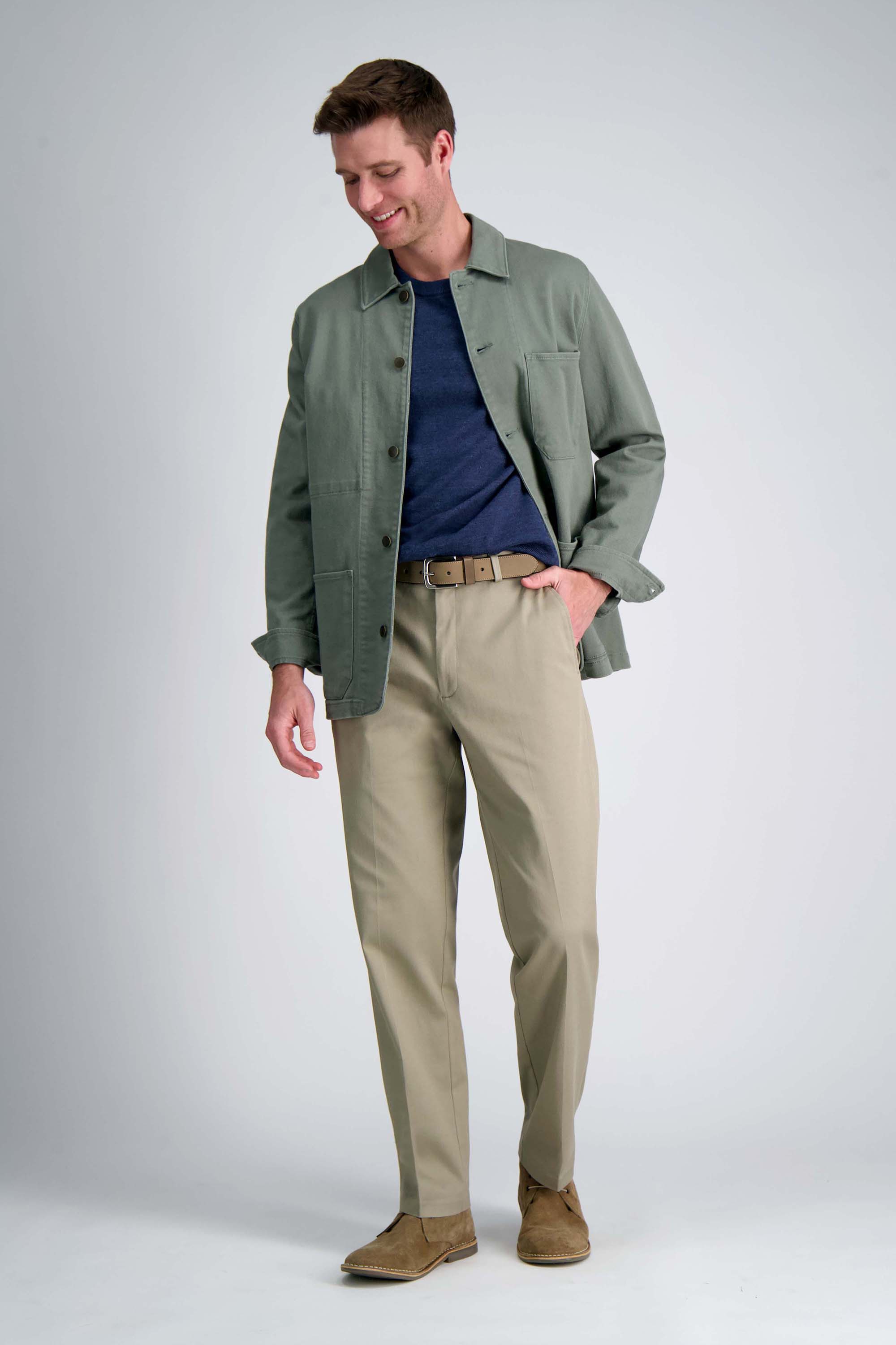 Wrinkle Free Performance Khaki Pant, , hi-res