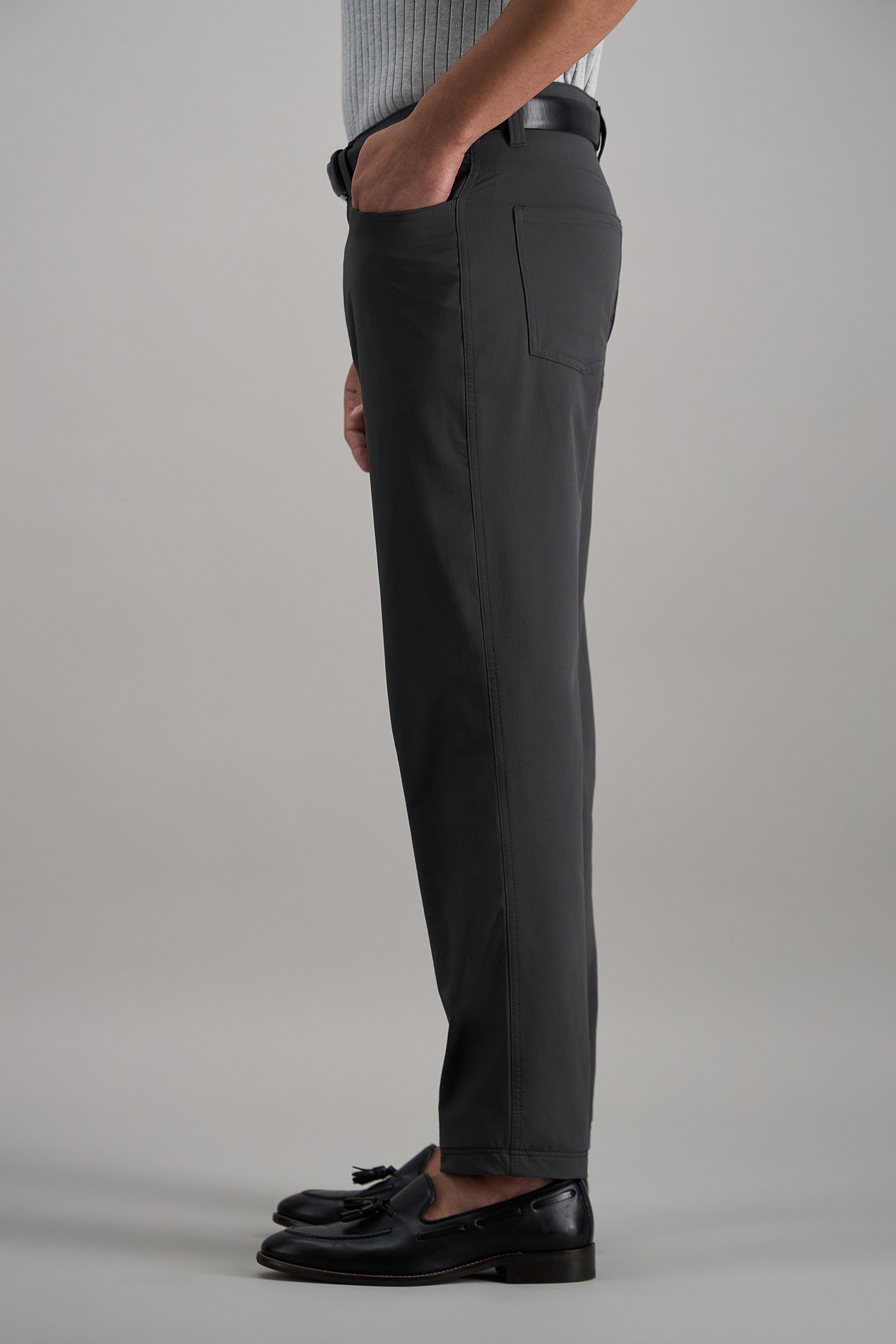 Haggar® Sport Travel Performance Nylon 5-Pocket Tech Pant - Haggar.com
#color_dark grey