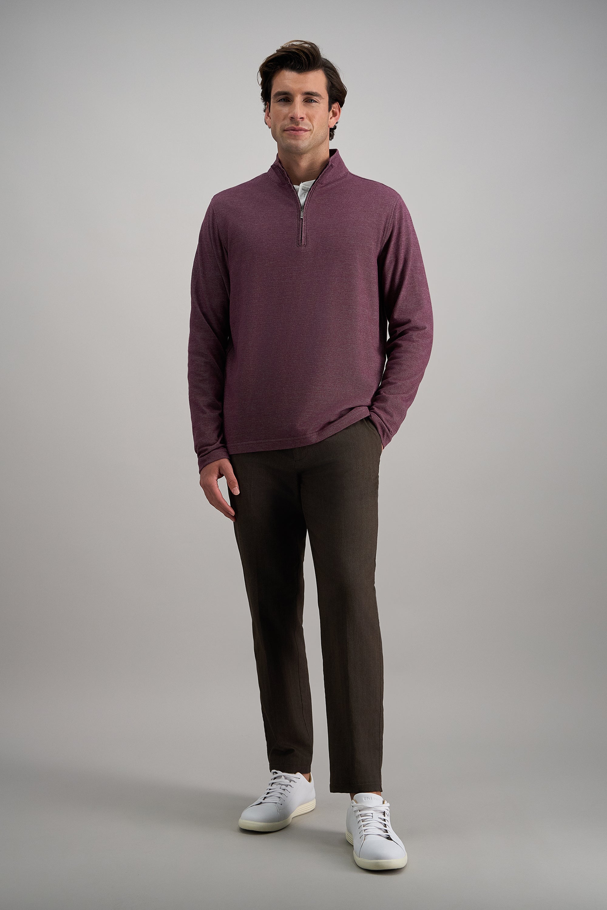 Haggar® Modern Stretch Herringbone Pant - Haggar.com