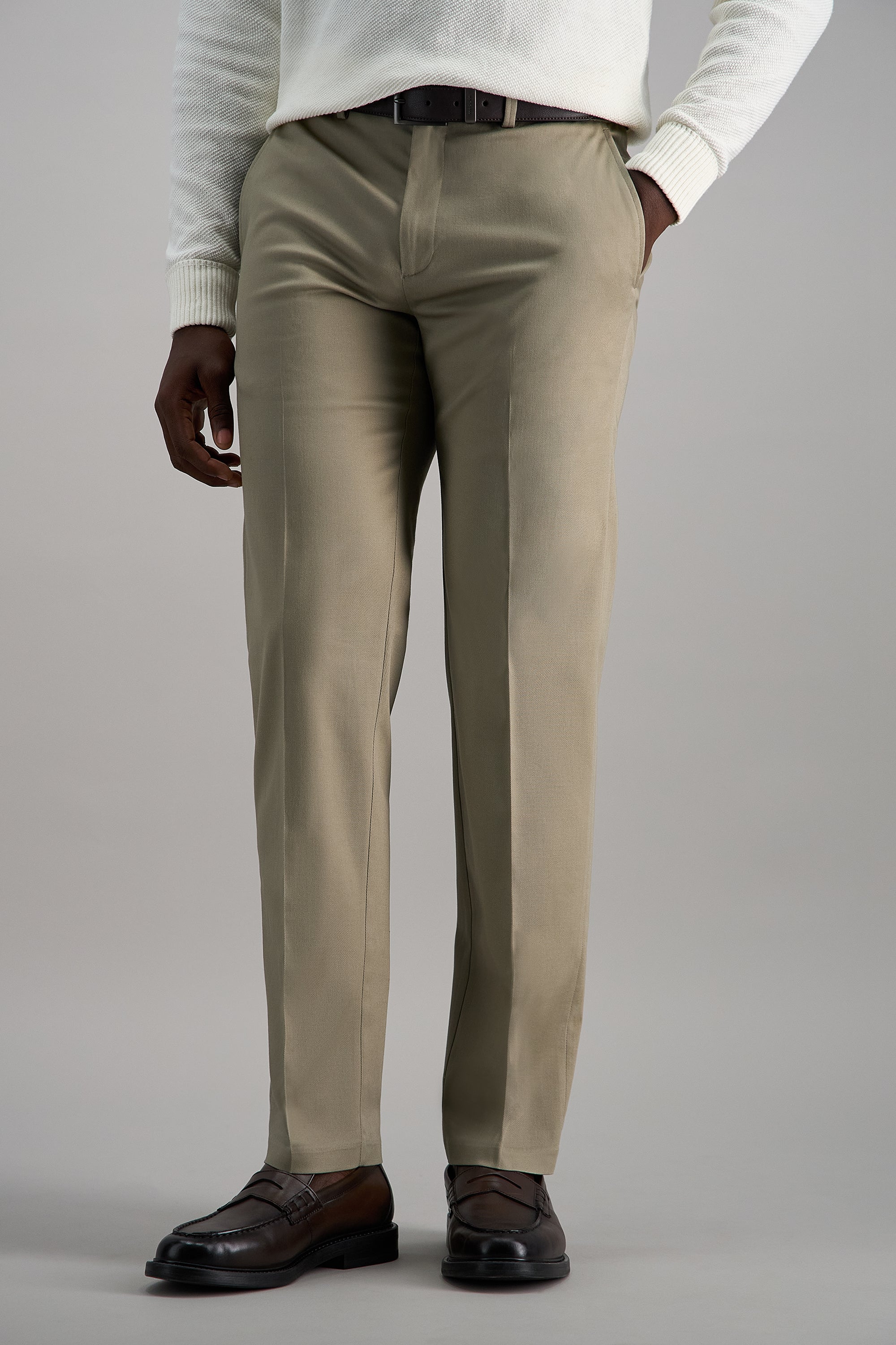 Haggar Wrinkle Free Performance Khaki Pants, Flat Front in Dark Grey | Size: 32 X 34 Haggar Wrinkle Free Performance Khaki Pants, Flat Front in Dark Grey | Size: 32 X 34