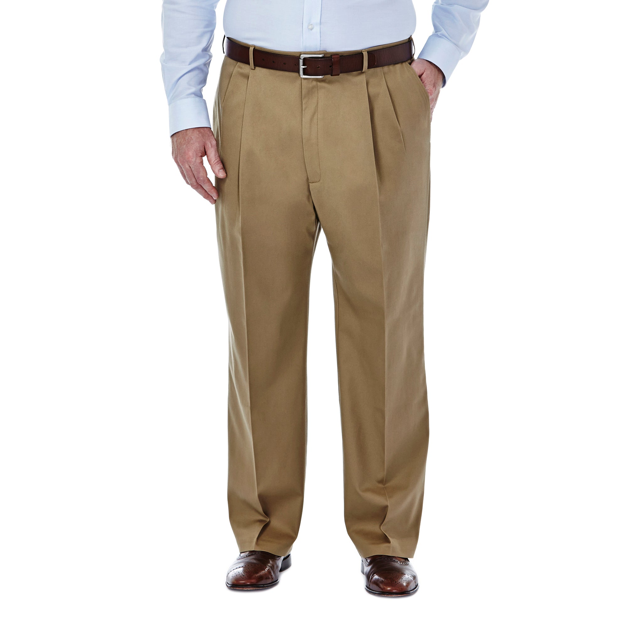 Big & Tall Premium No Iron Khaki, , hi-res
