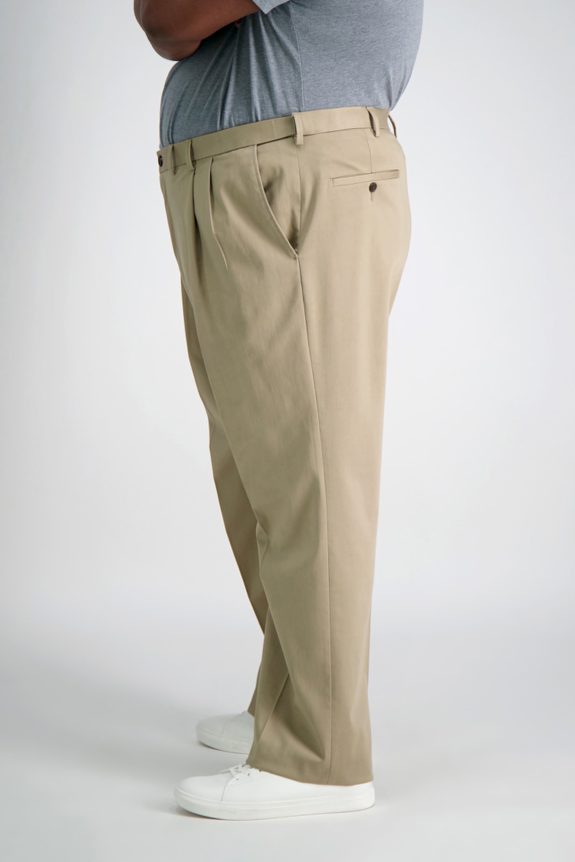 Big & Tall Premium No Iron Khaki, , hi-res