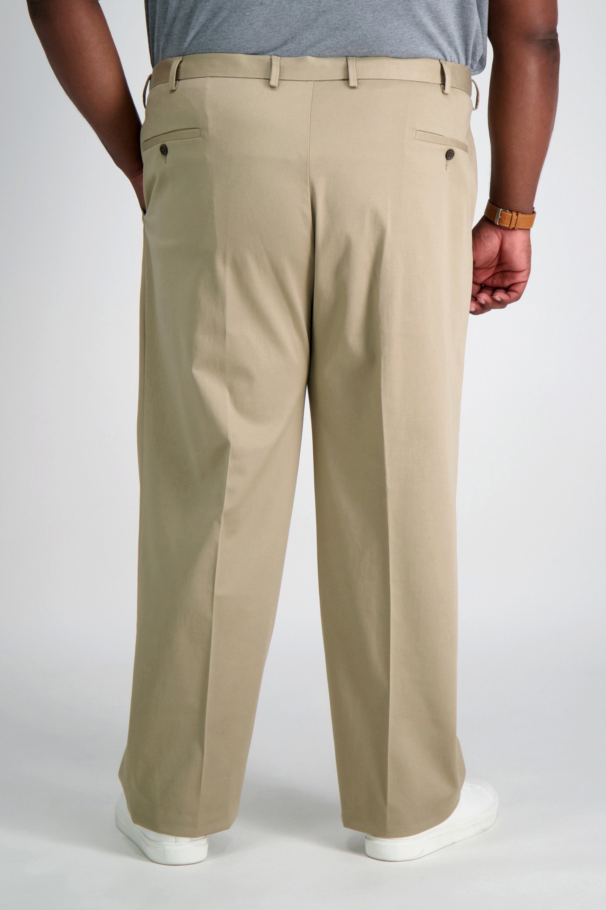 Big & Tall Premium No Iron Khaki, , hi-res