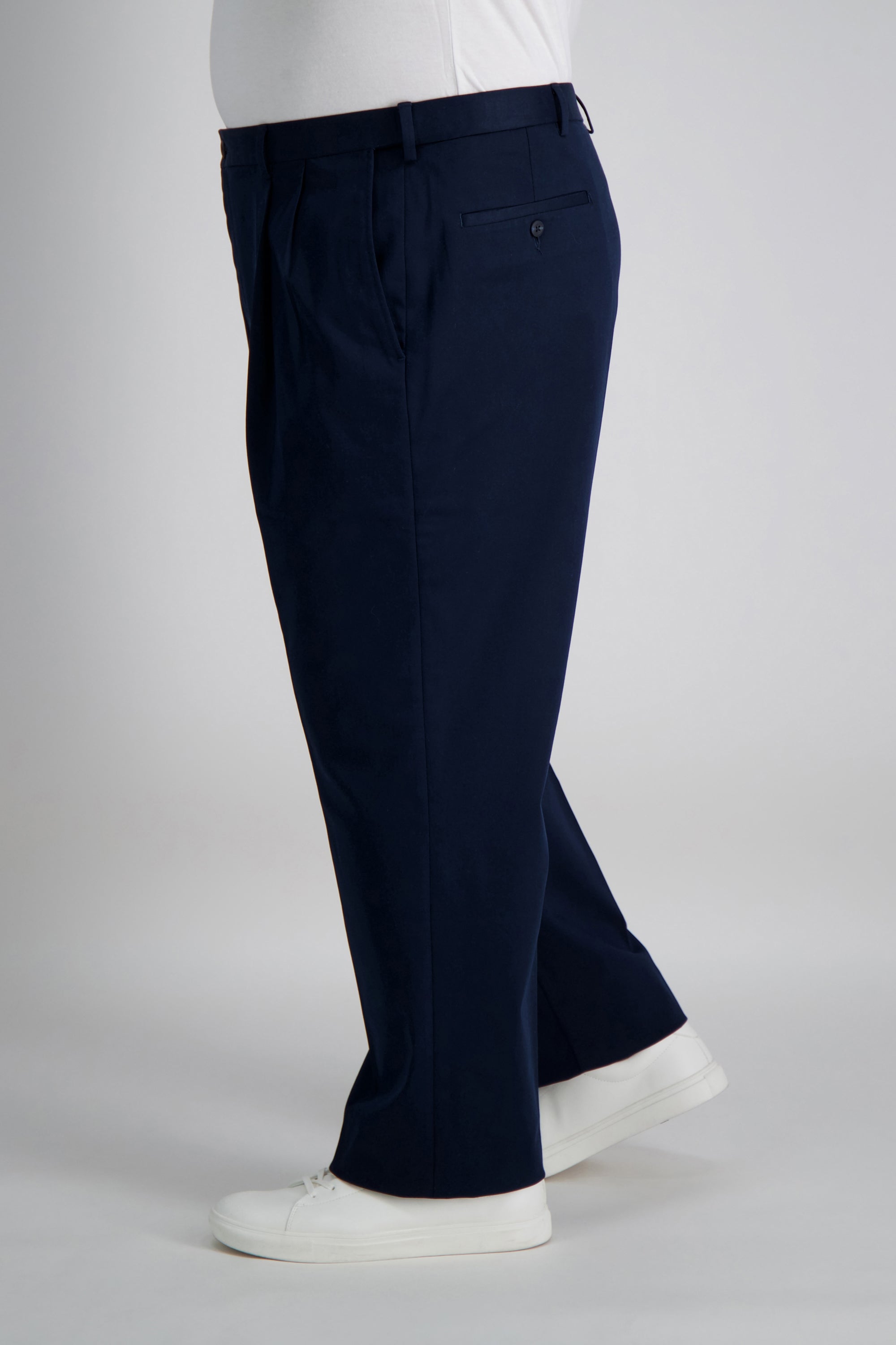 Big & Tall Iron Free Premium Khaki - color_dark navy#color_dark navy