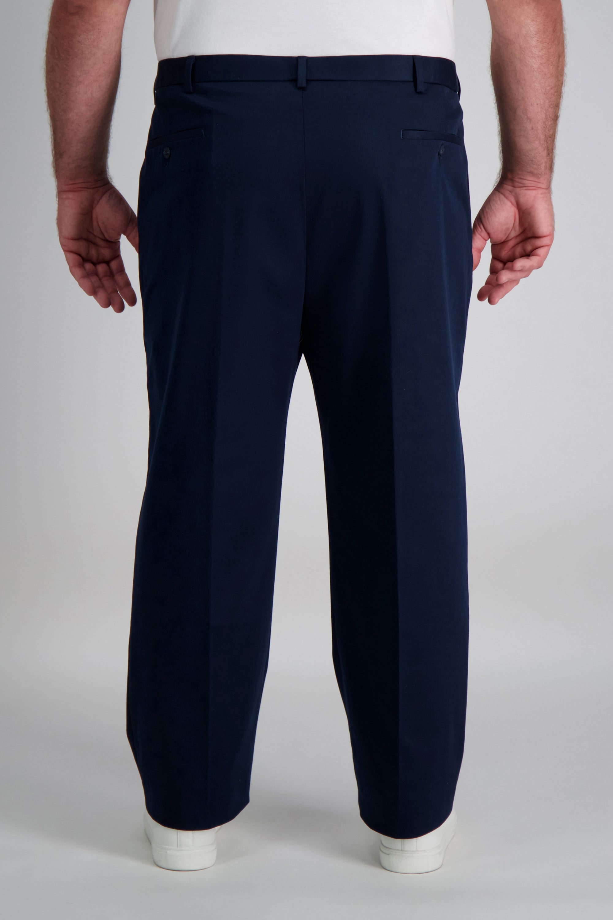 Big & Tall Iron Free Premium Khaki - color_dark navy#color_dark navy