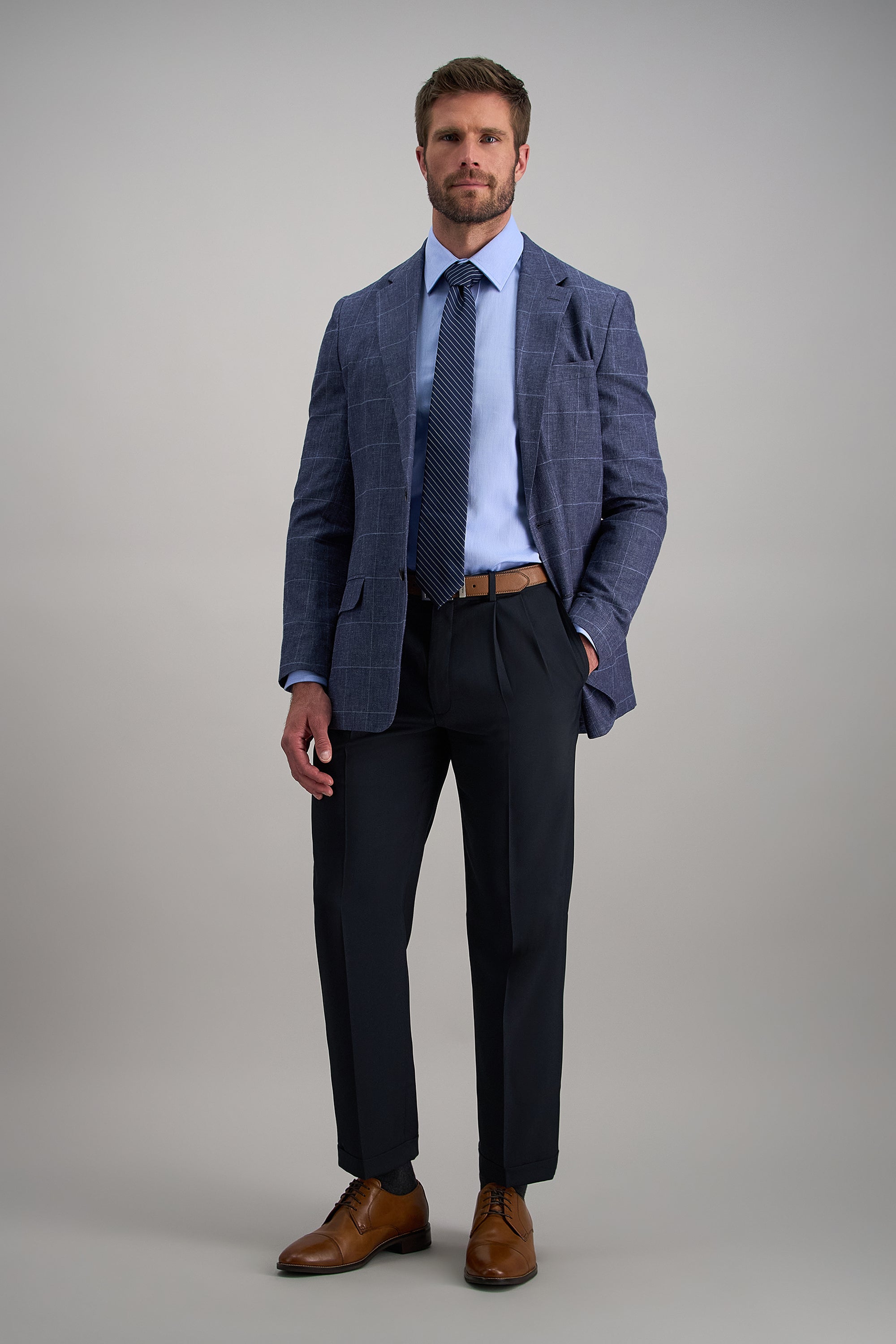 E-CLO™ Stria Dress Pant - Haggar.com