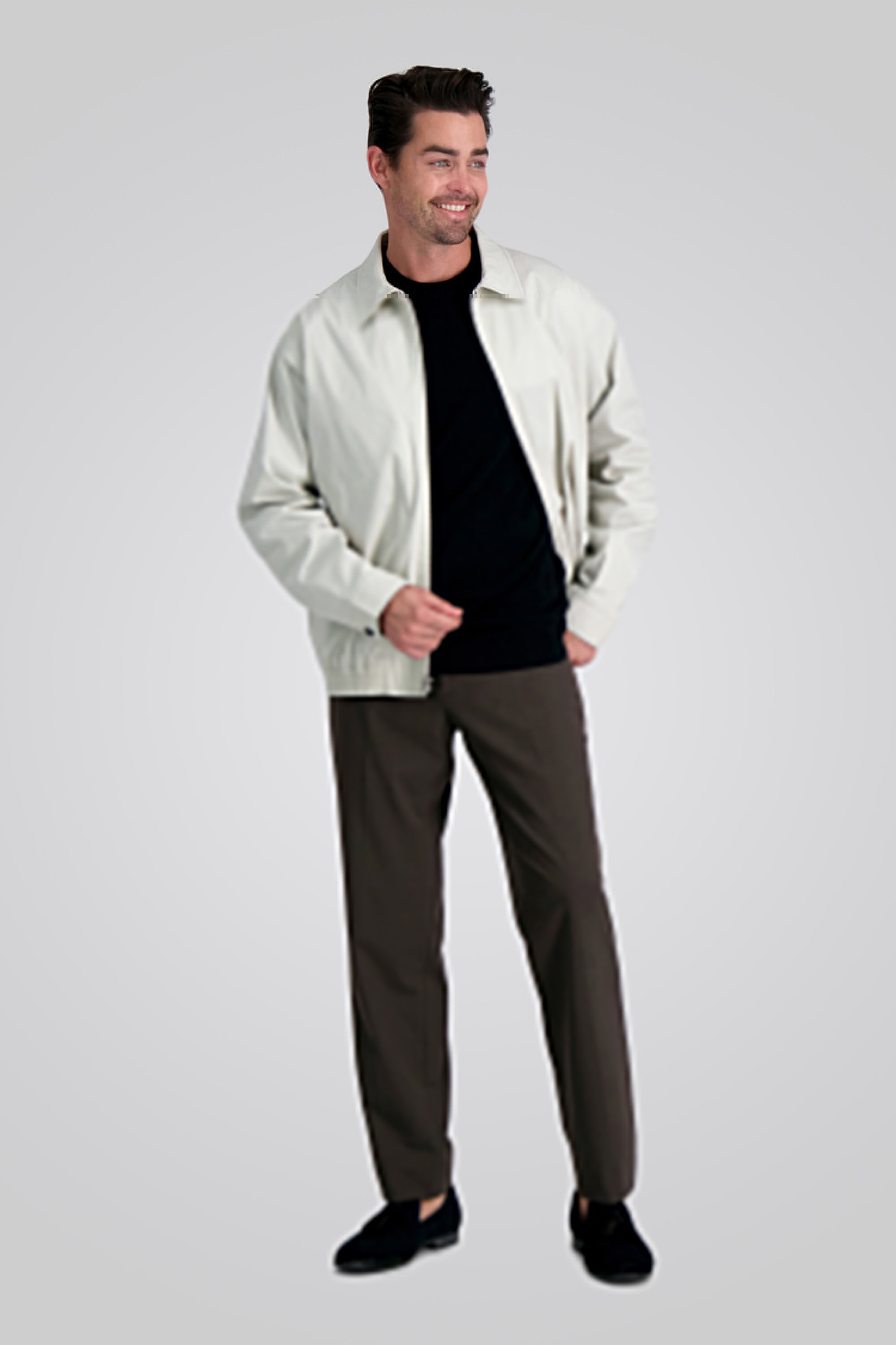 J.M. Haggar 4 Way Stretch Dress Pant, , hi-res#color_brown