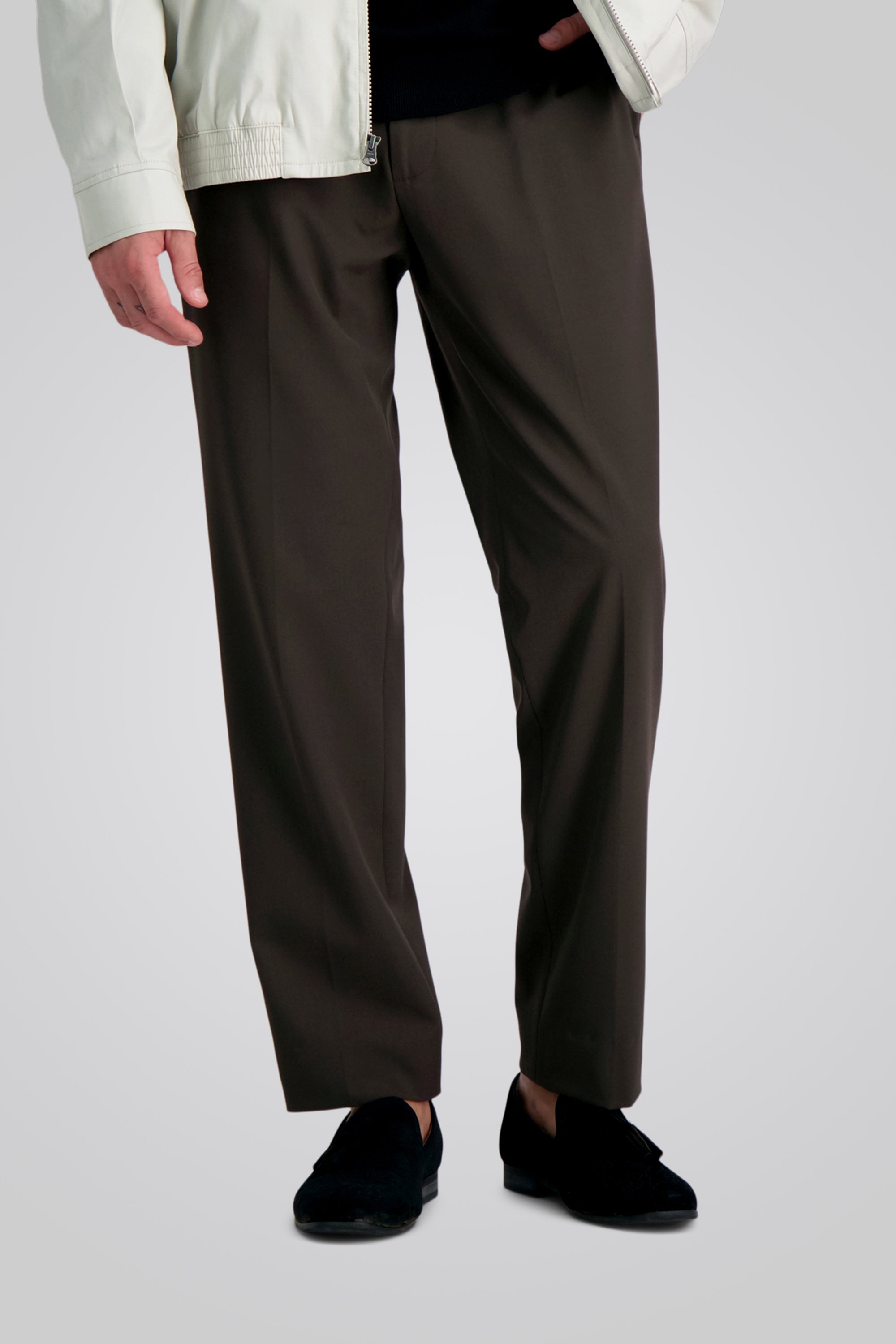 J.M. Haggar 4 Way Stretch Dress Pant, , hi-res#color_brown
