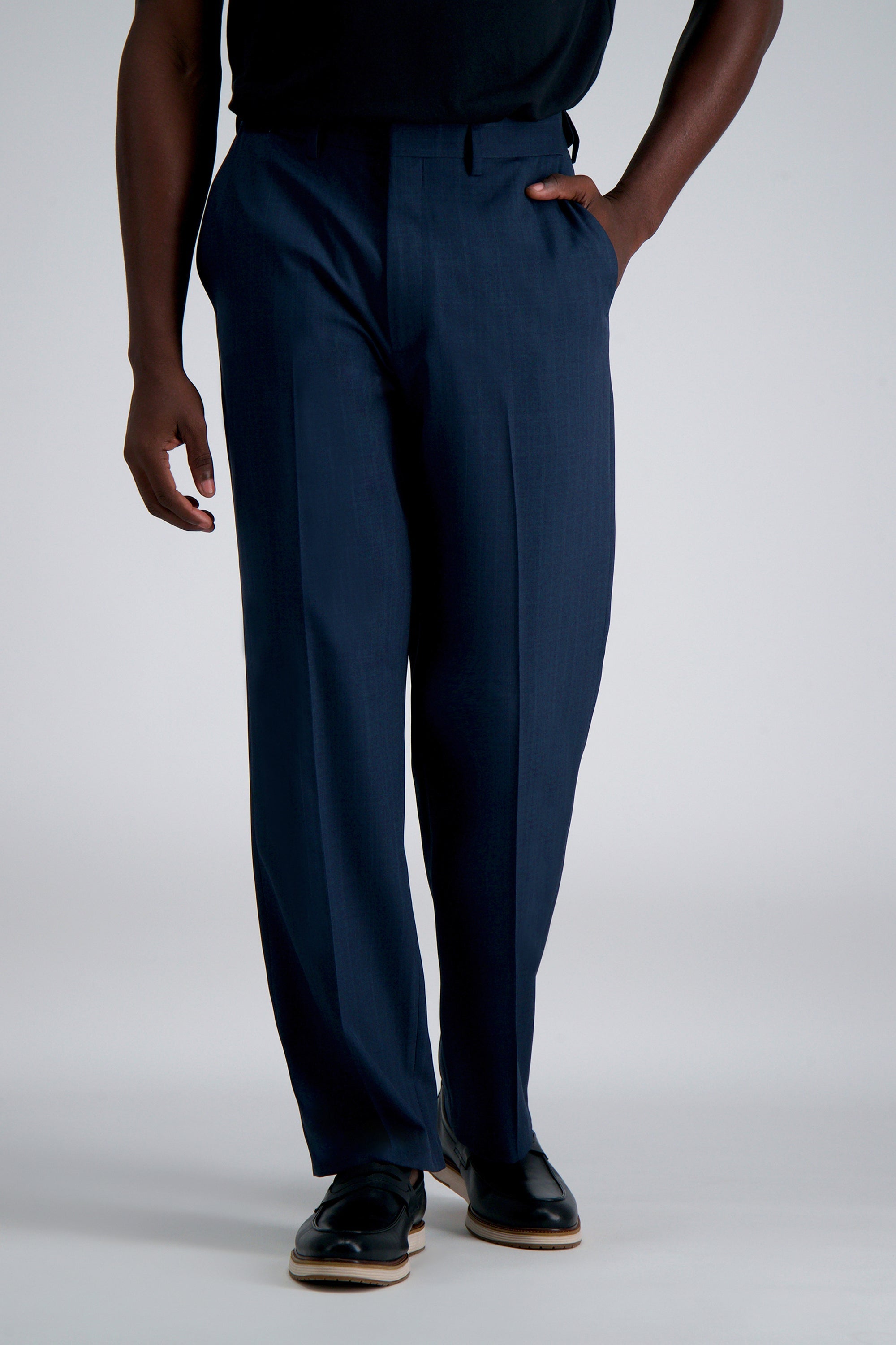 Premium Comfort Tonal Windowpane Dress Pant, , hi-res