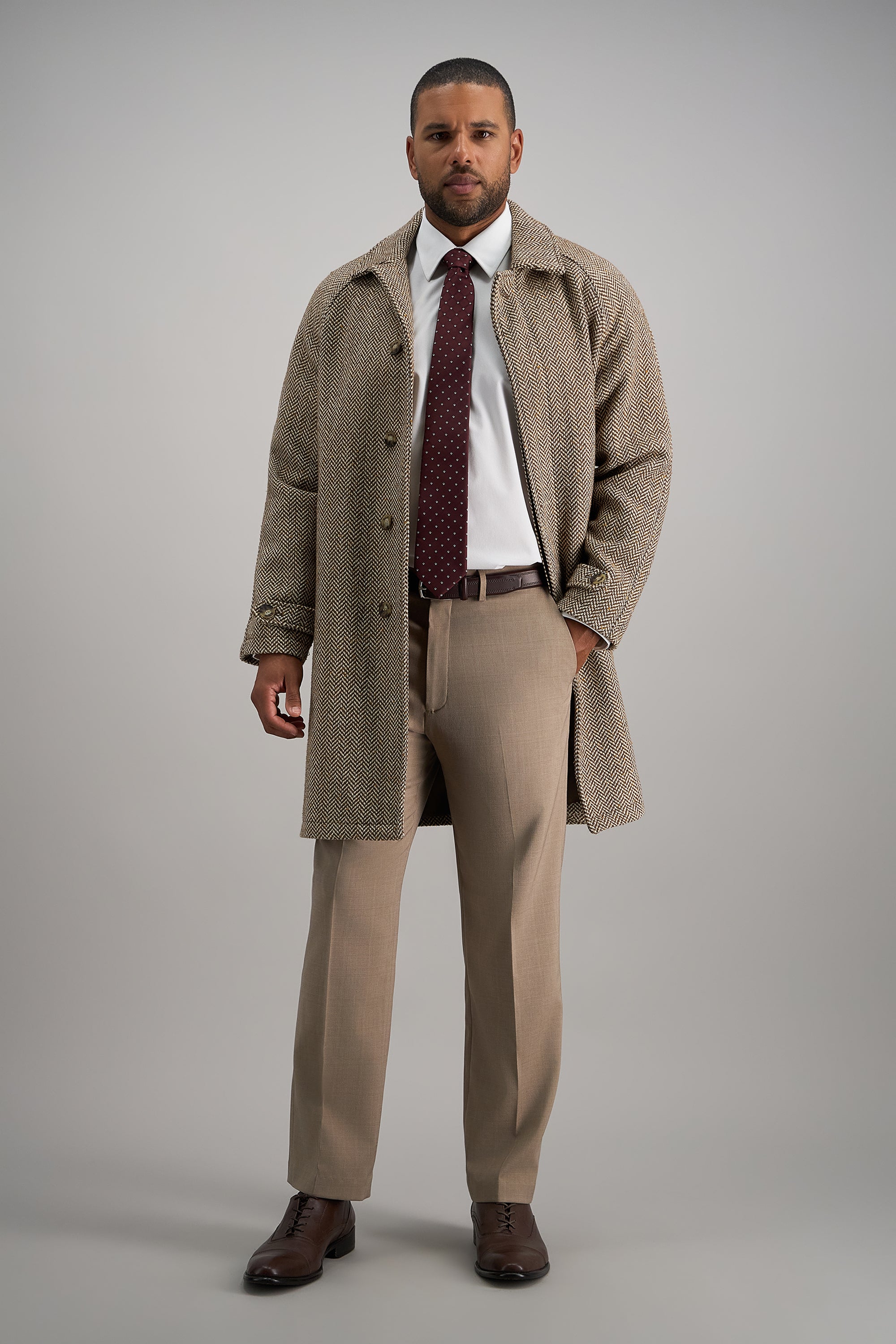 Premium Comfort Tonal Plaid Dress Pant