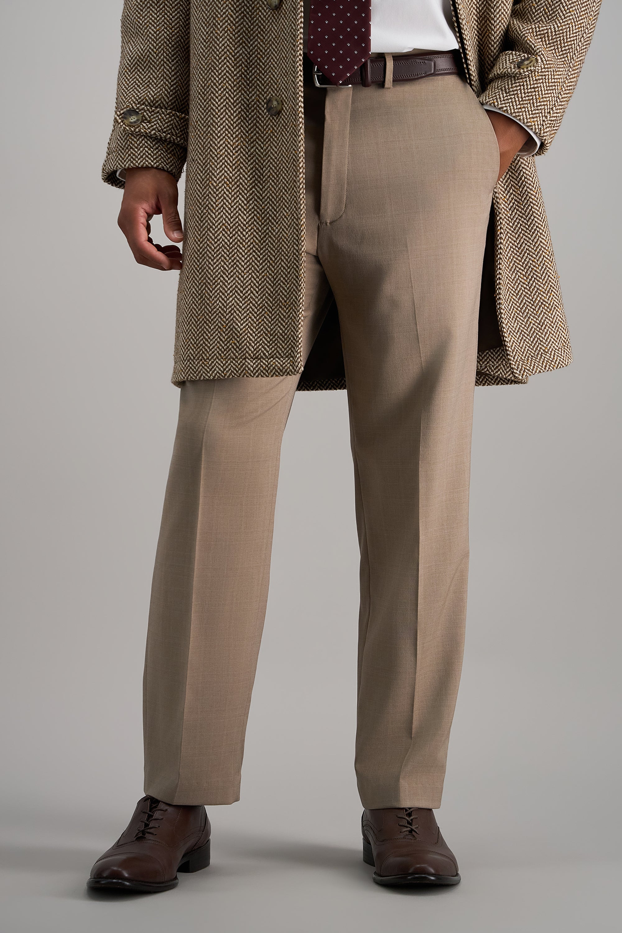 Premium Comfort Tonal Plaid Dress Pant