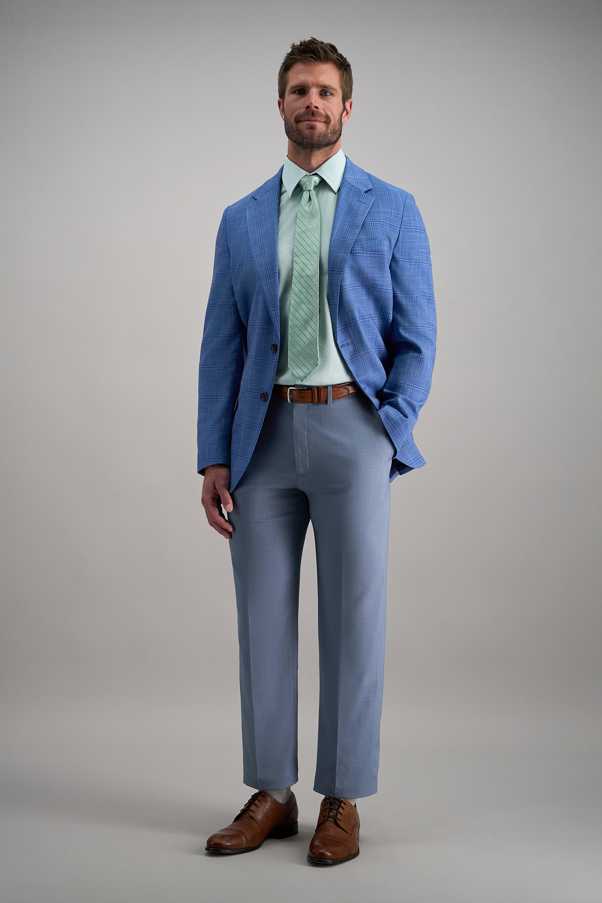 Premium Comfort Tonal Plaid Dress Pant