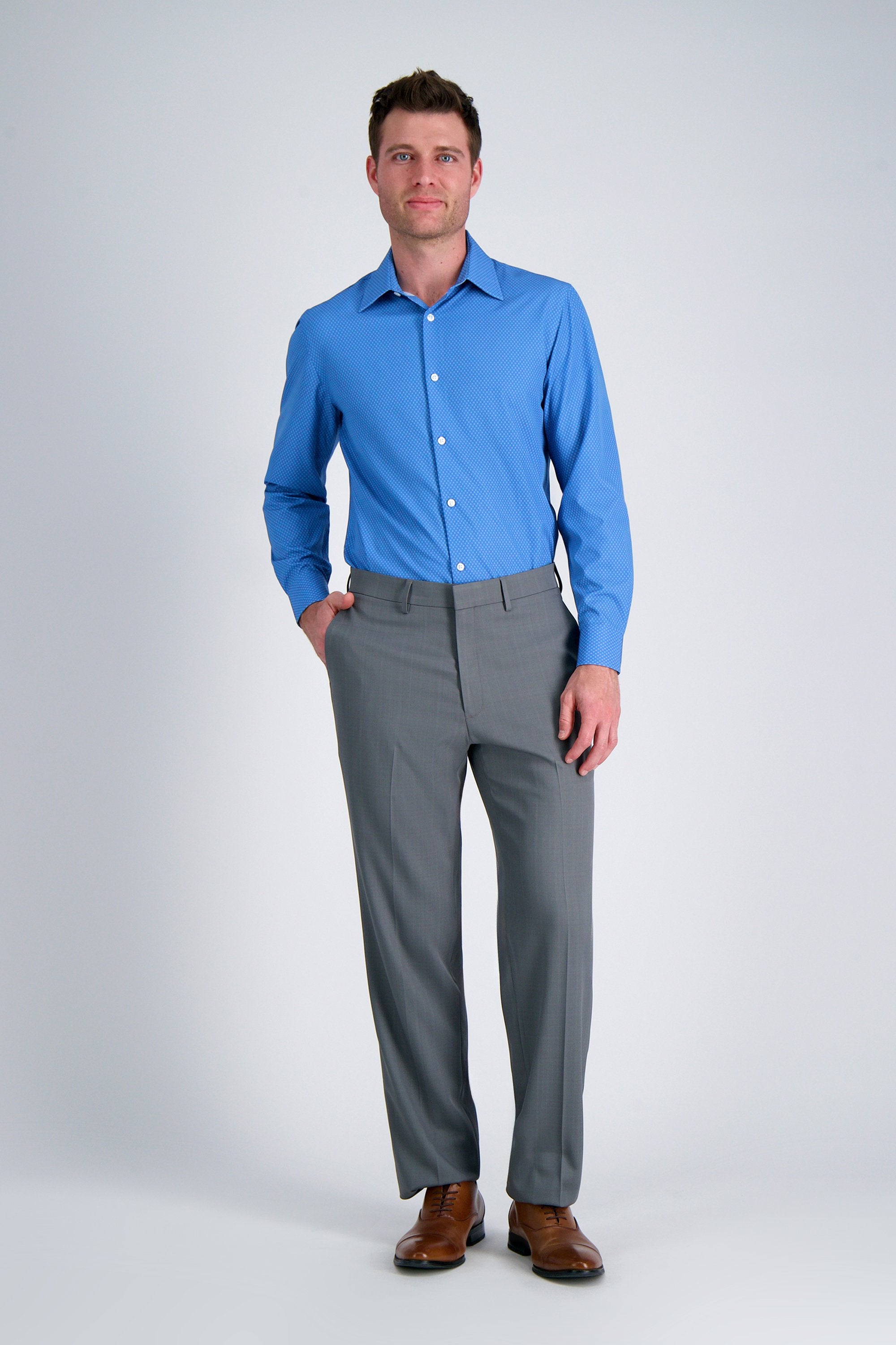 Premium Comfort Dress Pant - Tonal Windowpane, , hi-res