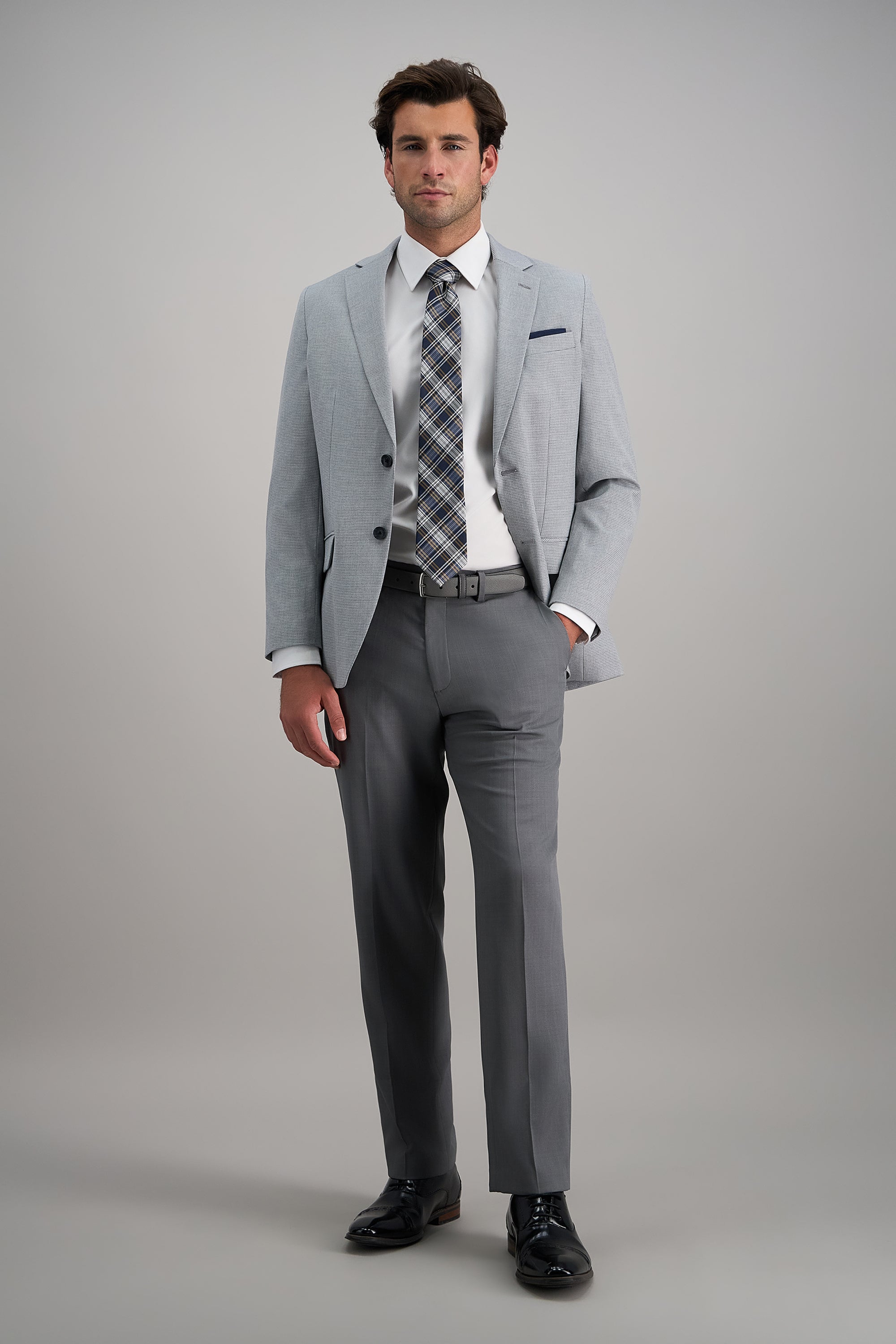 Premium Comfort Dress Pant - Tonal Windowpane - Haggar.com