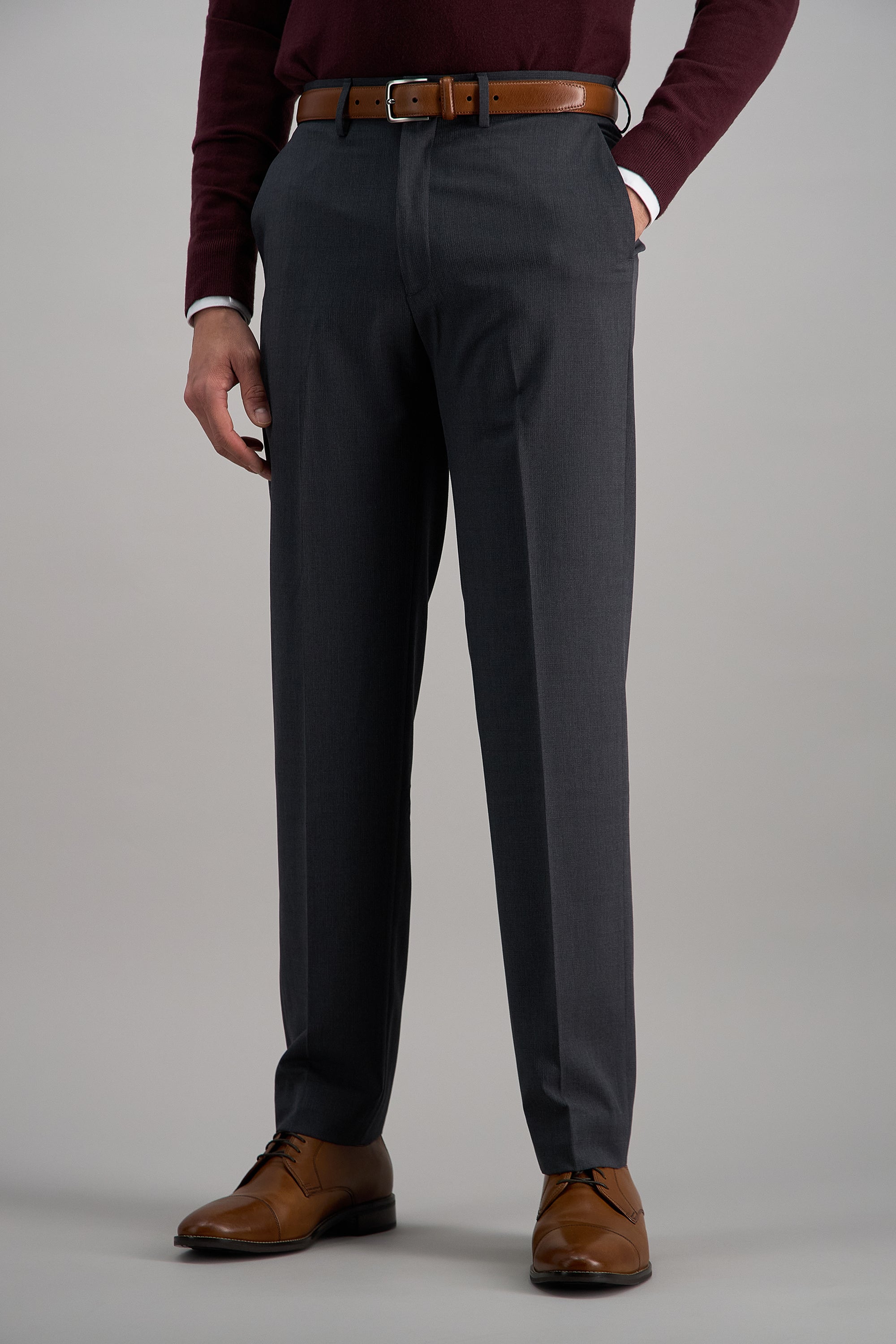 J.M. Haggar 4-Way Stretch Dress Pant - Check Glen Plaidㅤ - Haggar.com