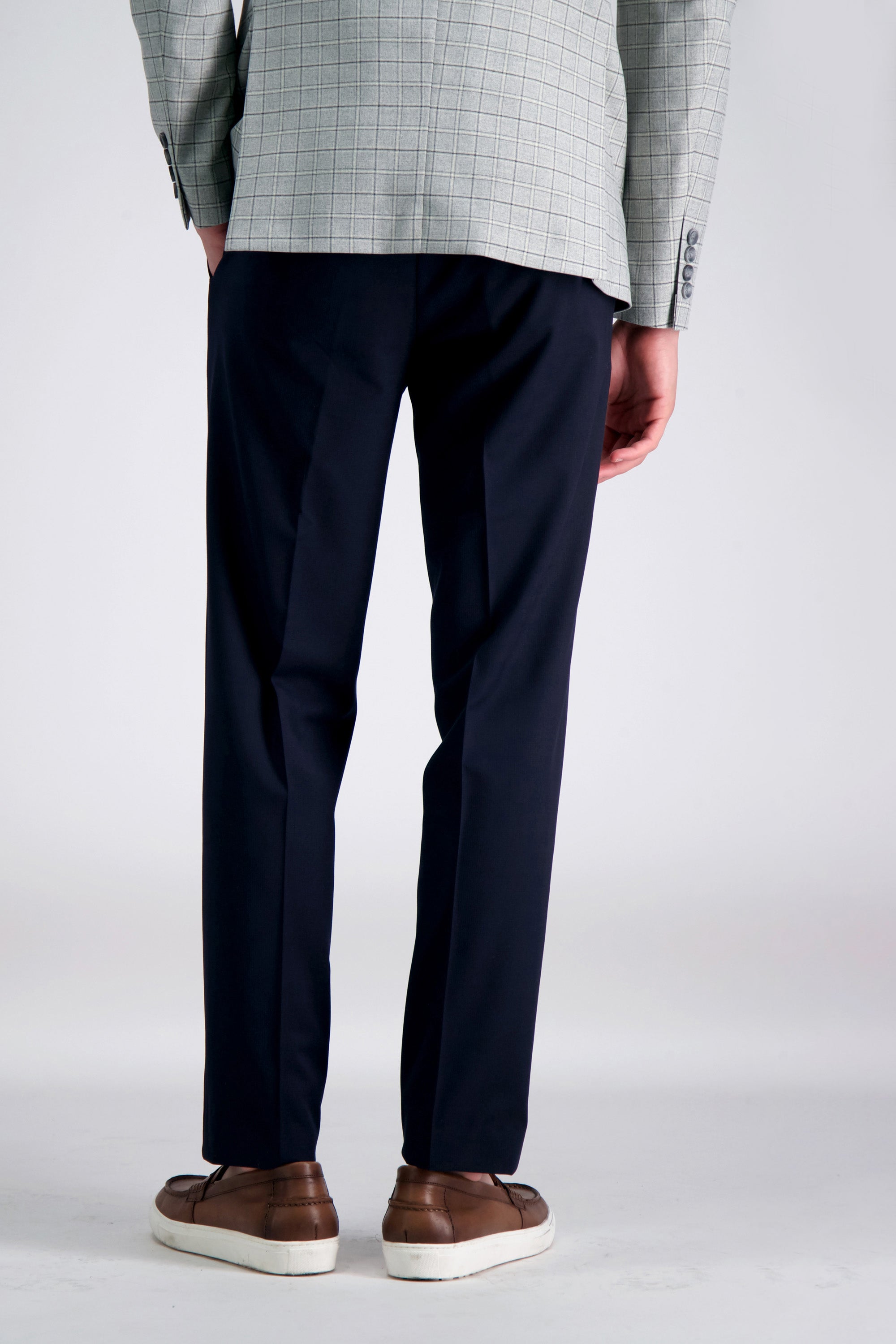J.M. Haggar 4-Way Stretch Dress Pant - Check Glen Plaidㅤ