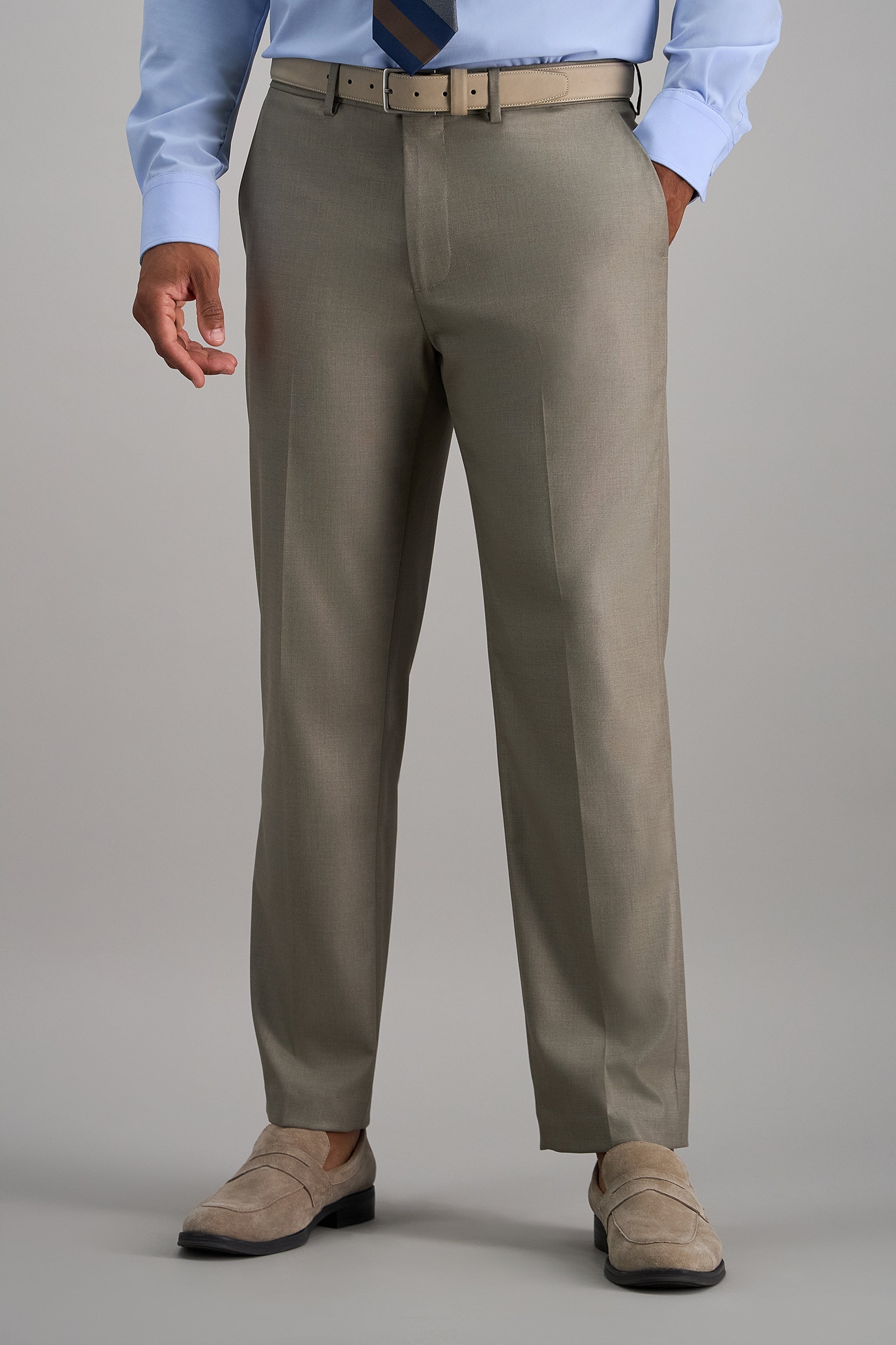 slim fit dress slacks Haggar Premium Stretch Dress Pants in Oatmeal