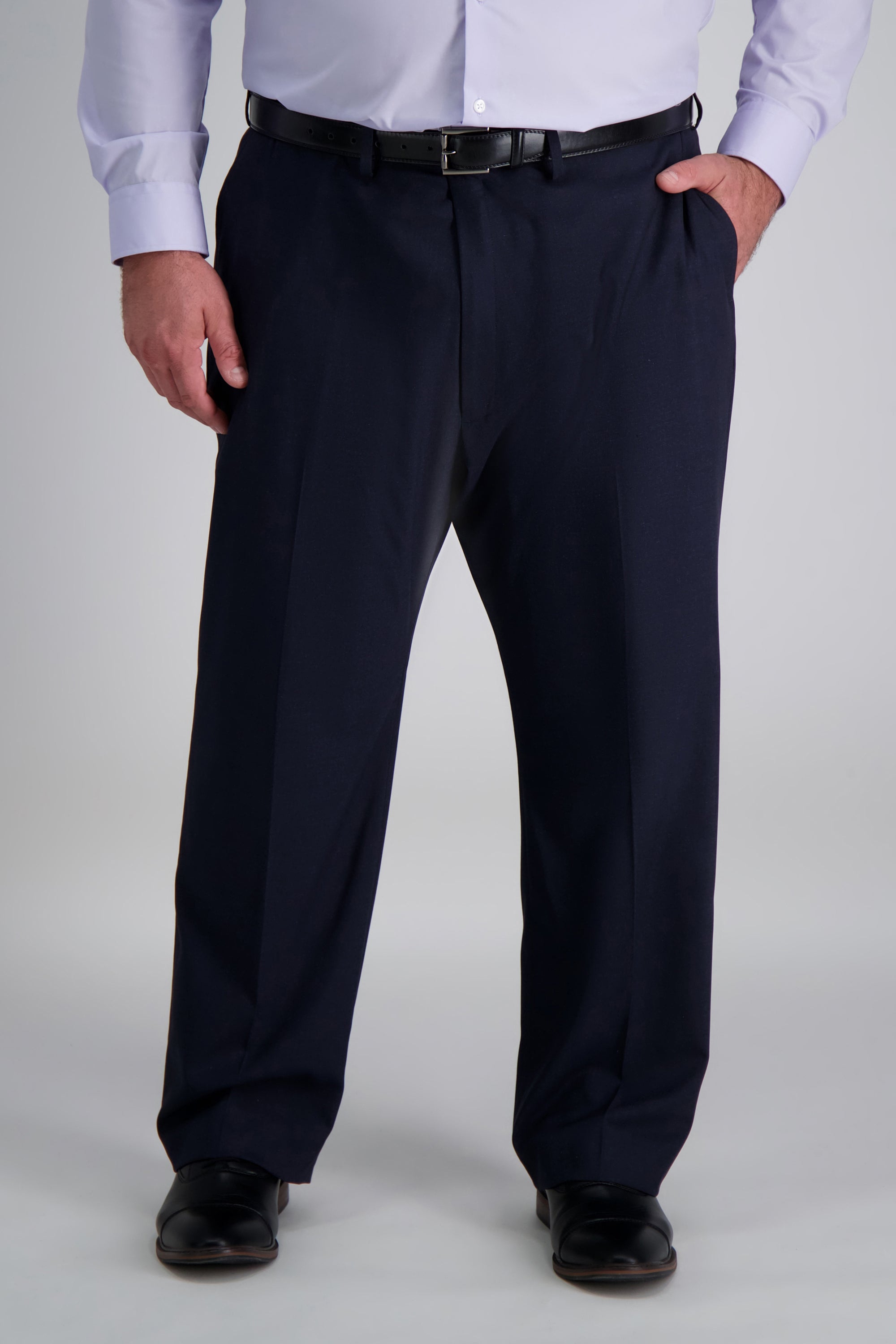 Big & Tall J.M. Haggar Dress Pant - Sharkskin, , hi-res#color_dark navy
