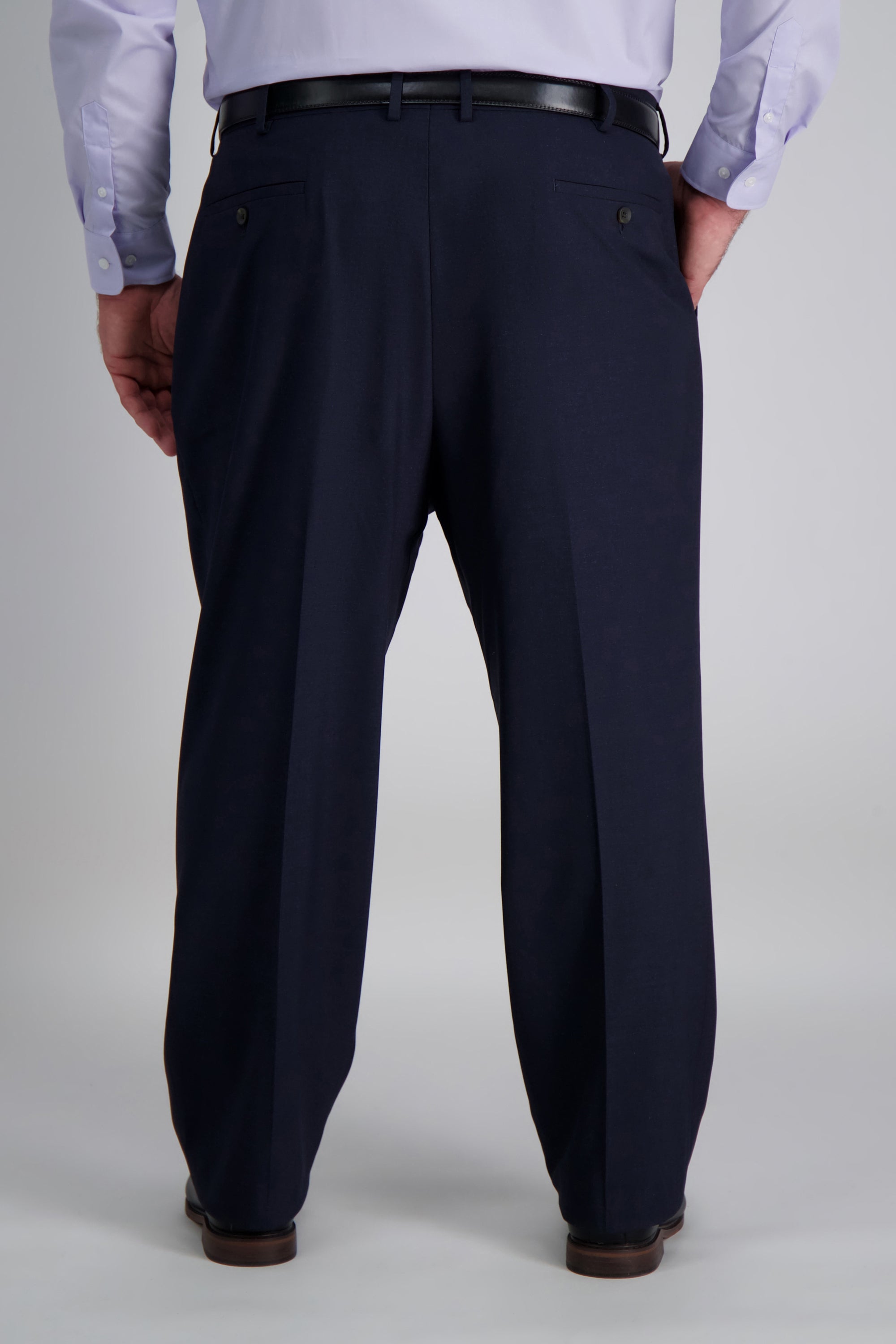 Big & Tall J.M. Haggar Dress Pant - Sharkskin, , hi-res#color_dark navy