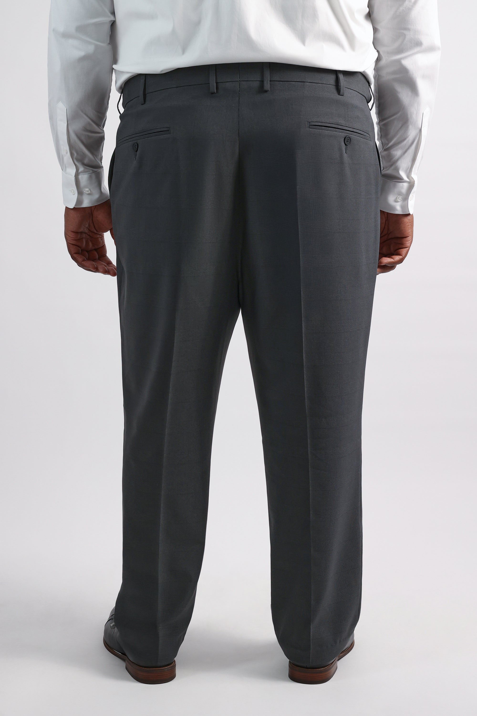 Big & Tall Premium Comfort Tonal Plaid Dress Pant, , hi-res